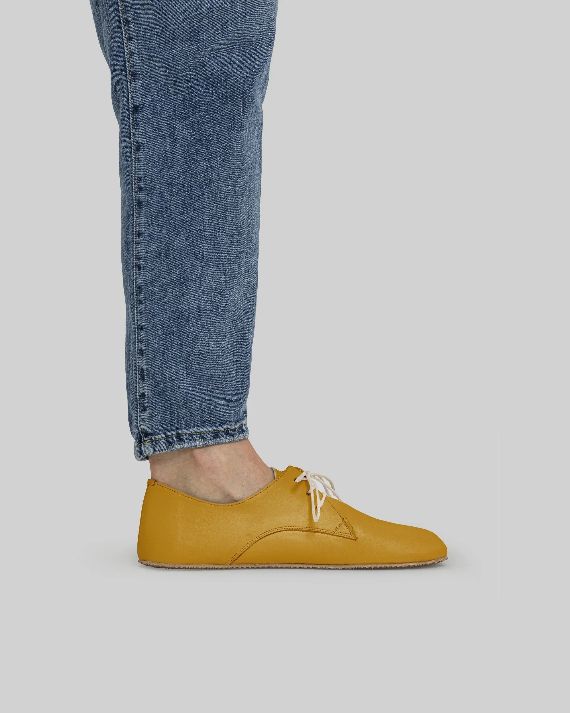 Back view Mustard Oxford Shoes - Calf Leather Handcrafted | Bespoky