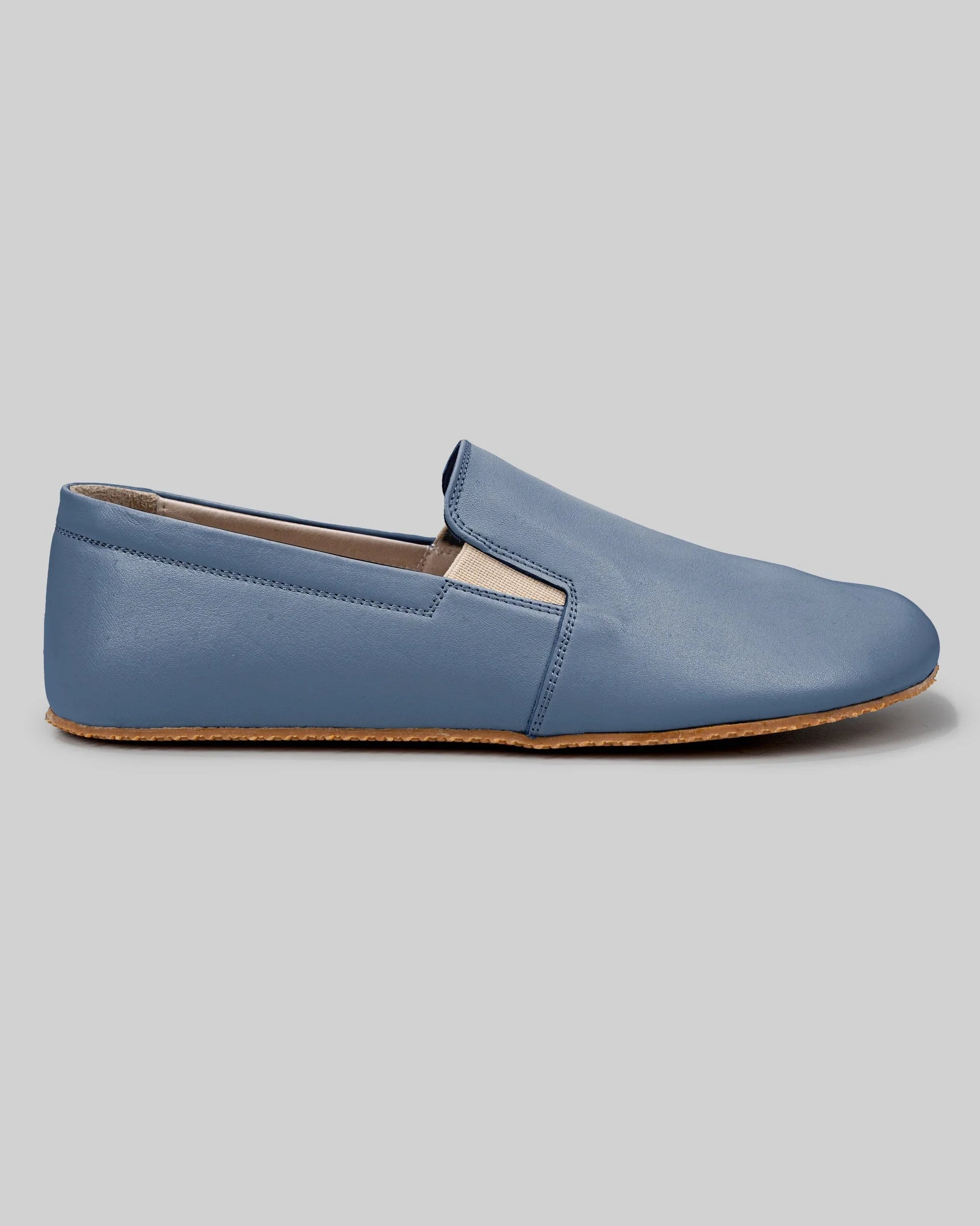 Detalj Jean Blue Barfota Skor - Handgjort Kalvskinn Turkey | Bespoky