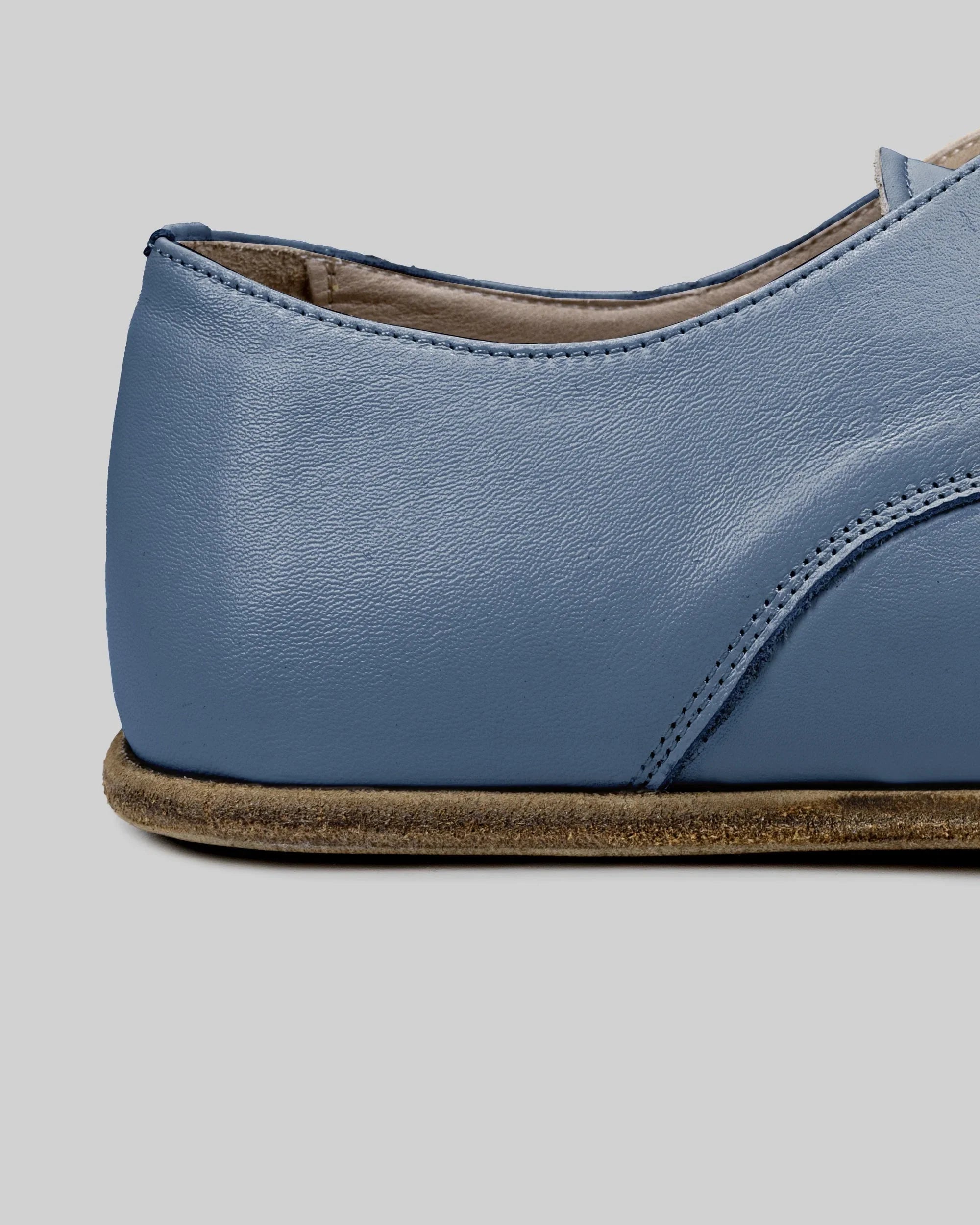Top view Jean Blue Oxford Shoes - Handcrafted Calf Leather | Bespoky