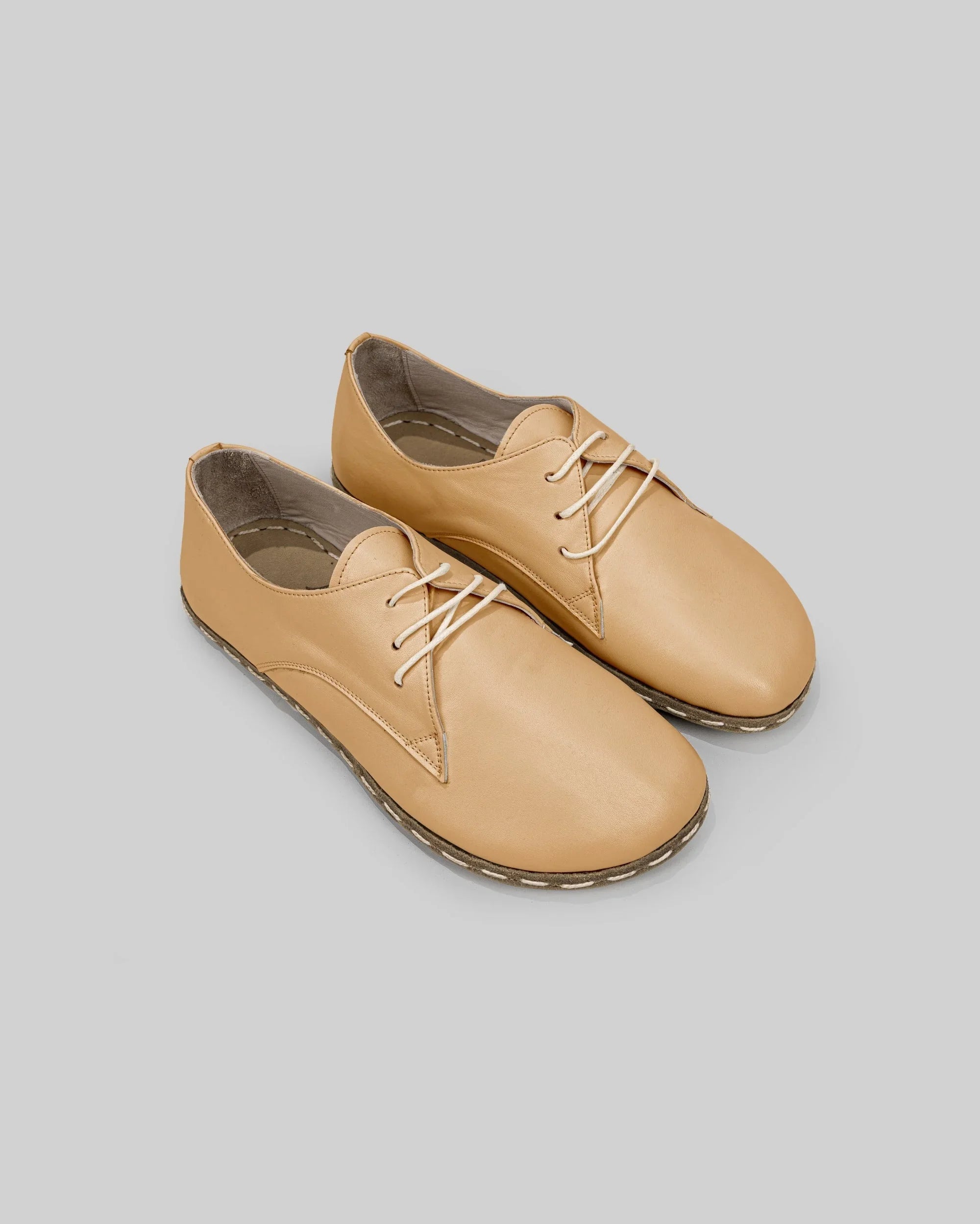 Men's Melon Yellow Oxford Shoes - Handcrafted Calf Leather Wide Toe Box | Bespoky