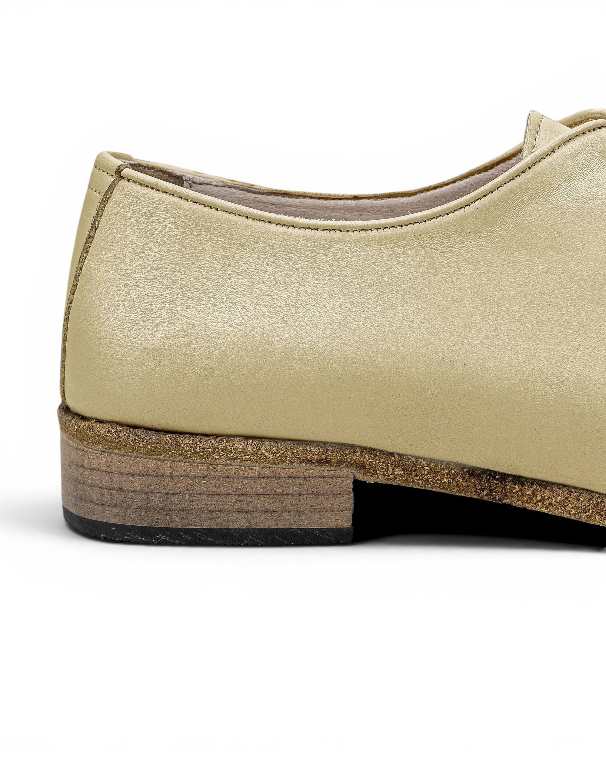 Side view Yellow Pointed Toe Oxford - Calf Leather Zero Drop | Bespoky