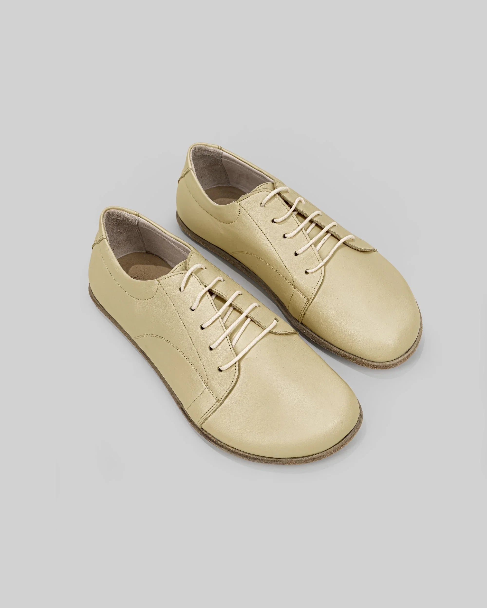 Women's Yellow Barefoot Sneaker - Handcrafted Calf Leather Wide Toe Box | Bespoky