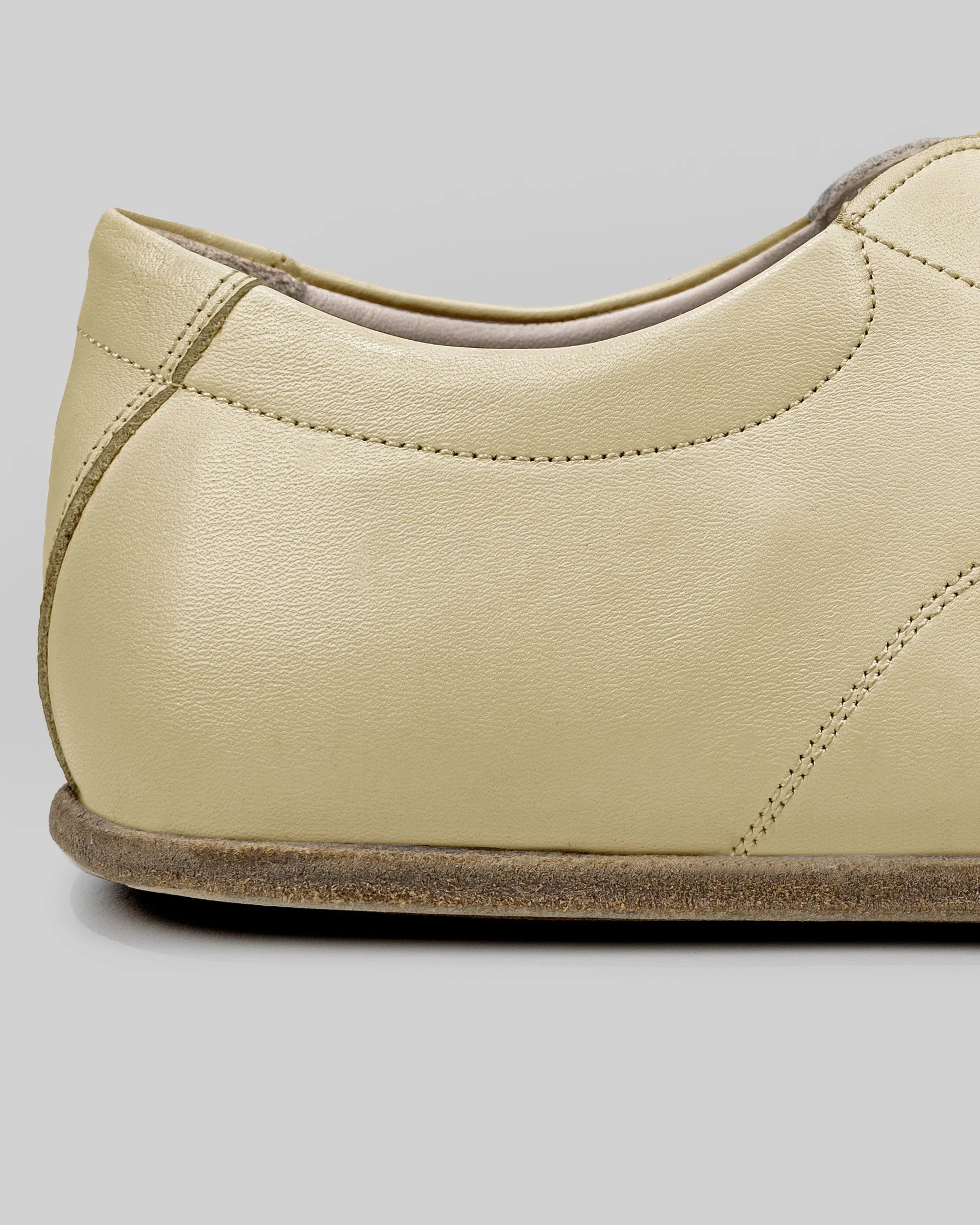 Top view Yellow Barefoot Sneaker - Handcrafted Calf Leather | Bespoky