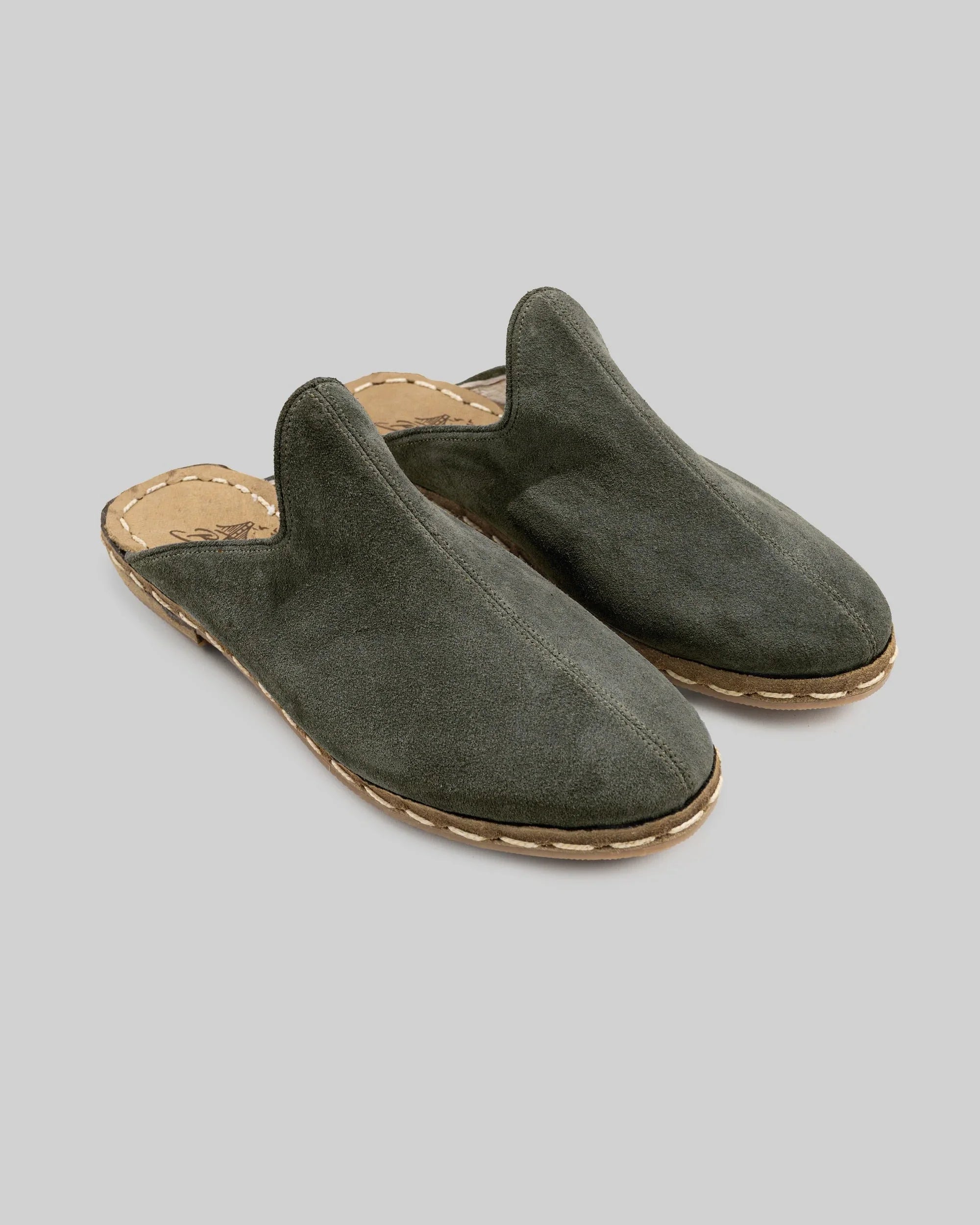 Men's Suede Slippers - Handcrafted Calf Leather Wide Toe Box | Bespoky