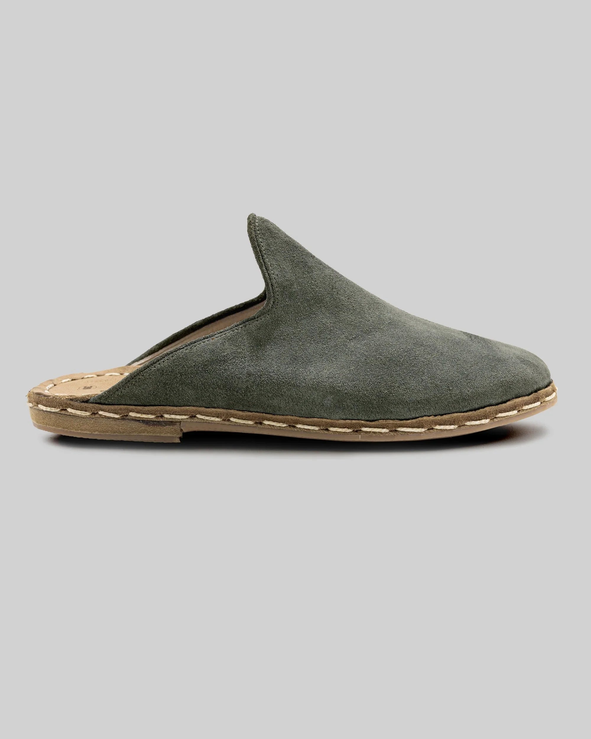 Top view Leather Slippers - Handcrafted Calf Leather | Bespoky