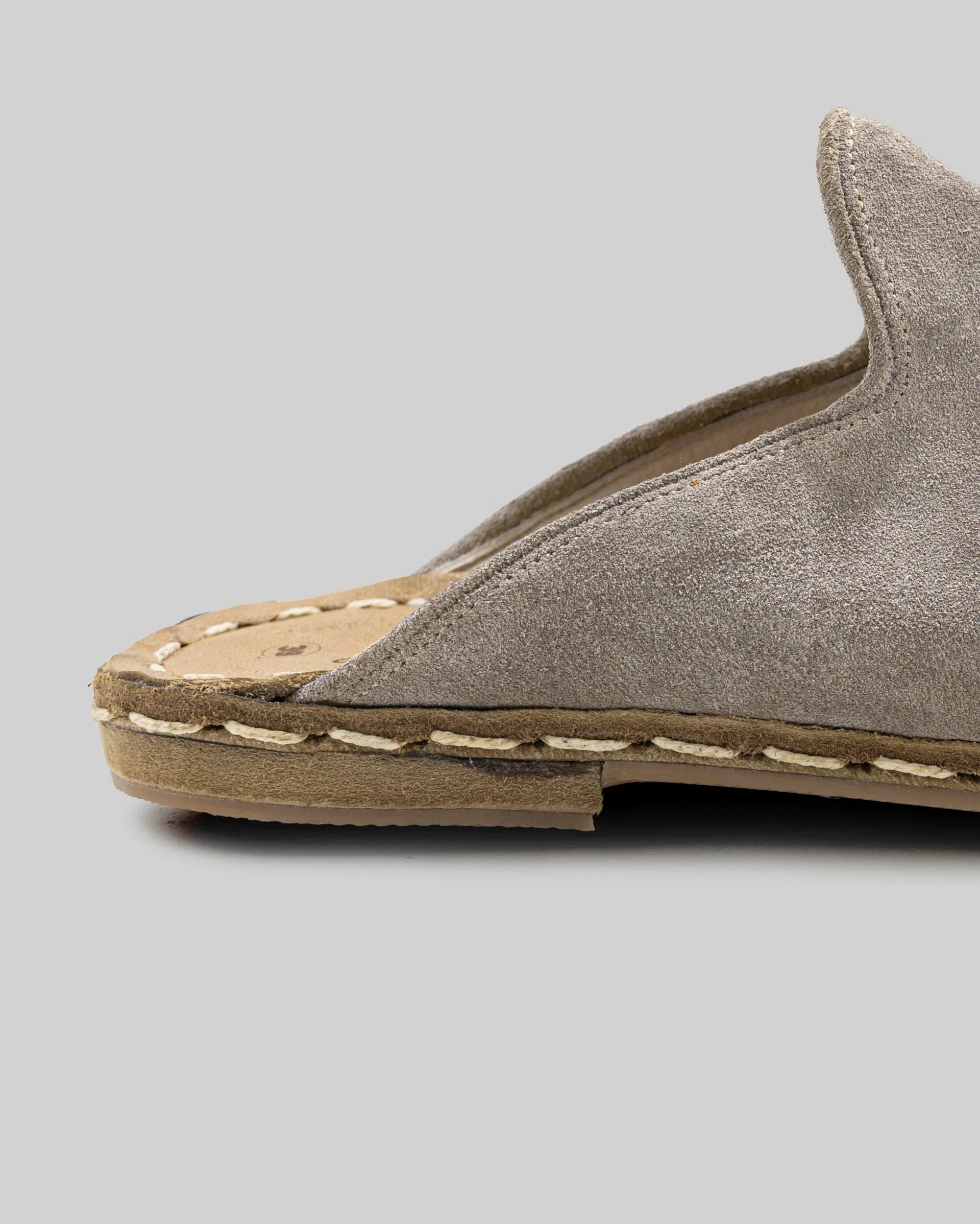 Detail Suede Slippers - Handcrafted Calf Leather Turkey | Bespoky