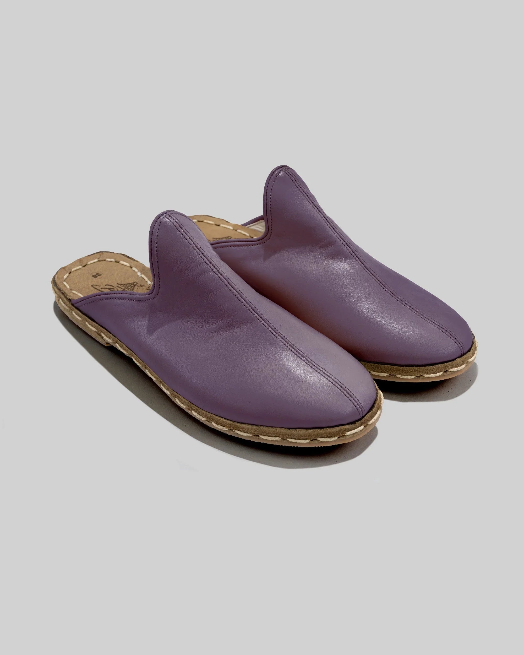 Women's Purple Slippers - Handcrafted Calf Leather Wide Toe Box | Bespoky