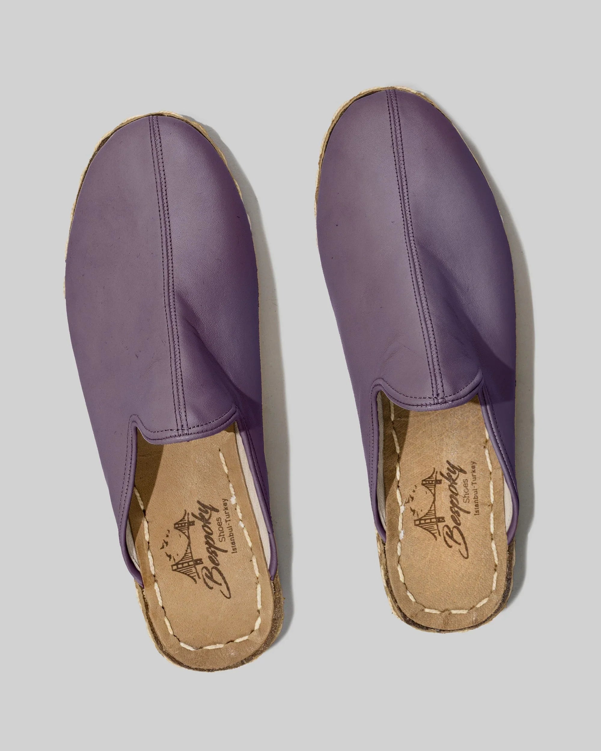Side view Purple Slippers - Calf Leather Zero Drop | Bespoky