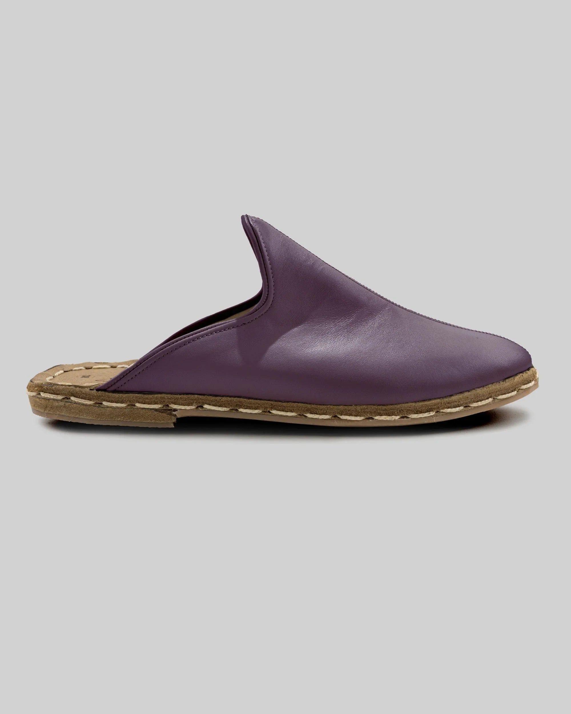 Top view Purple Slippers - Handcrafted Calf Leather | Bespoky