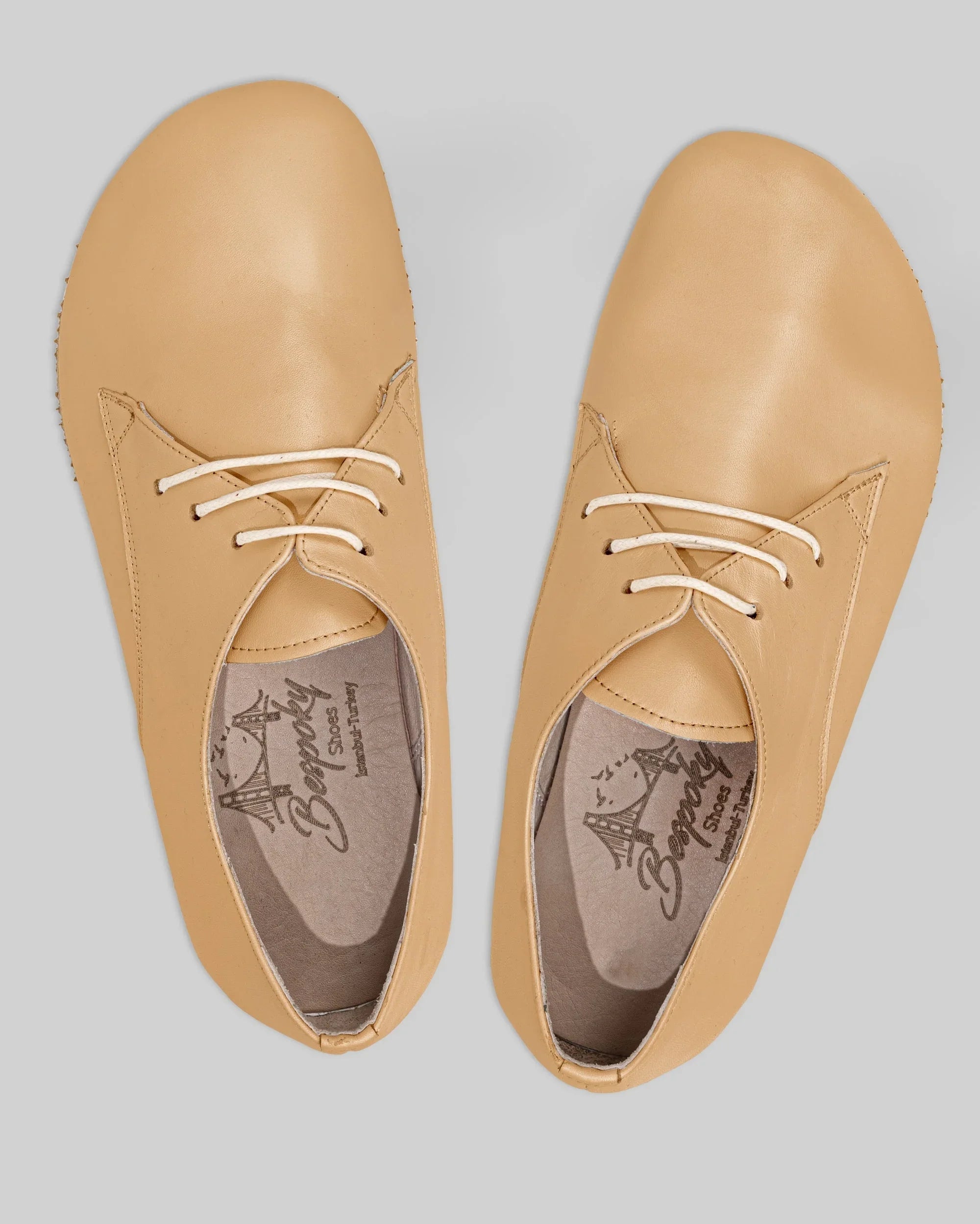 Side view Melon Yellow Oxford Shoes - Calf Leather Zero Drop | Bespoky