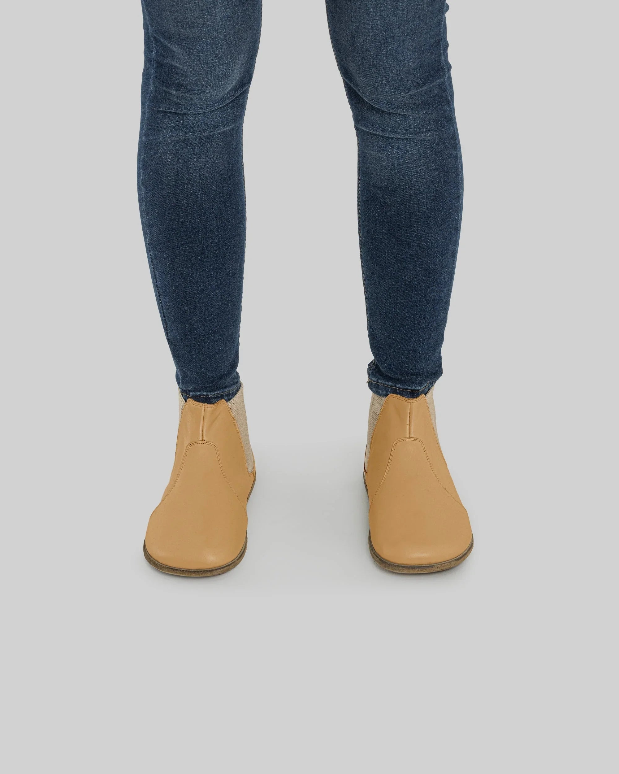 Close-up calf leather - Melon Yellow Chelsea Boots Detail | Bespoky