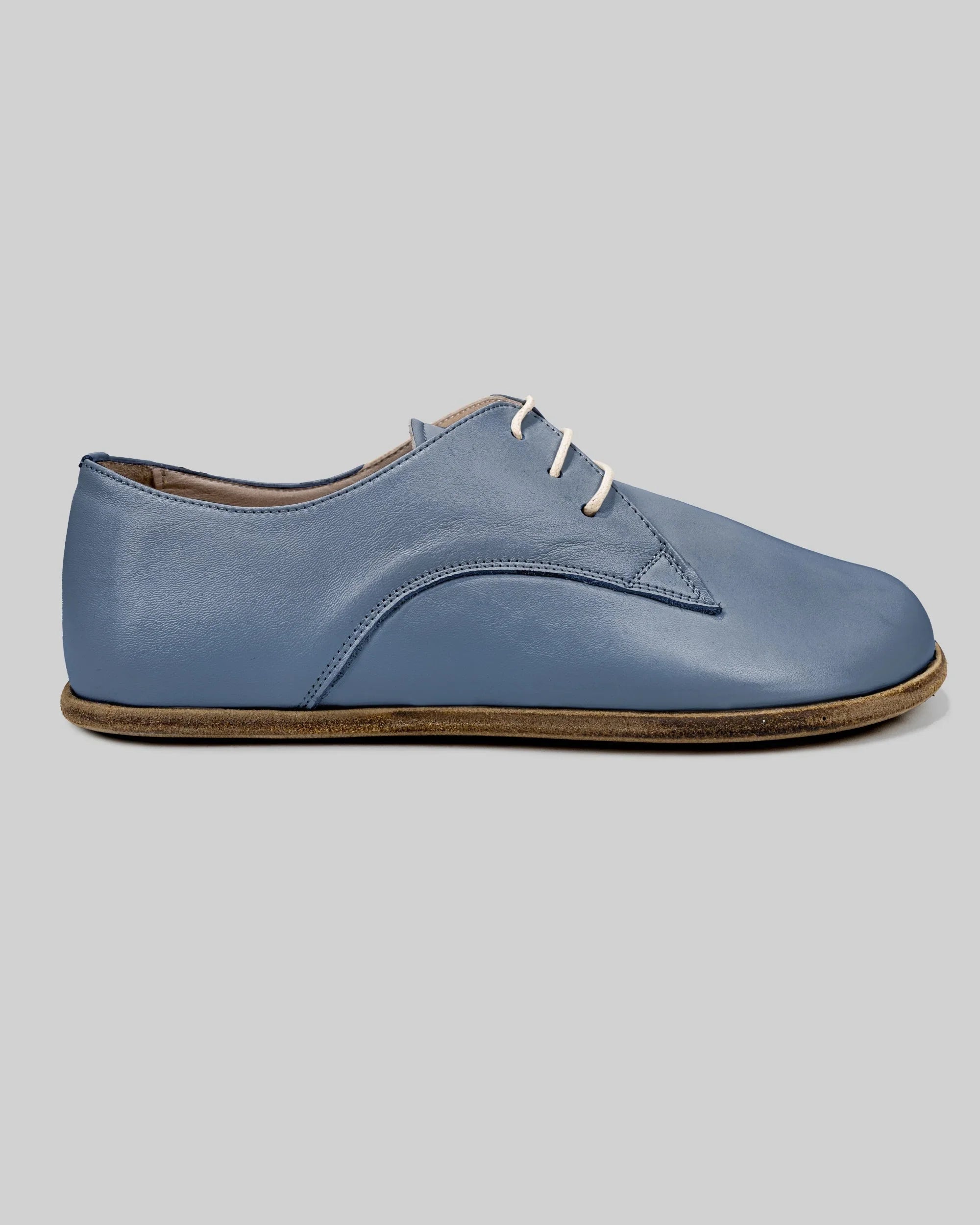 Detail Jean Blue Oxford Shoes - Handcrafted Calf Leather Turkey | Bespoky