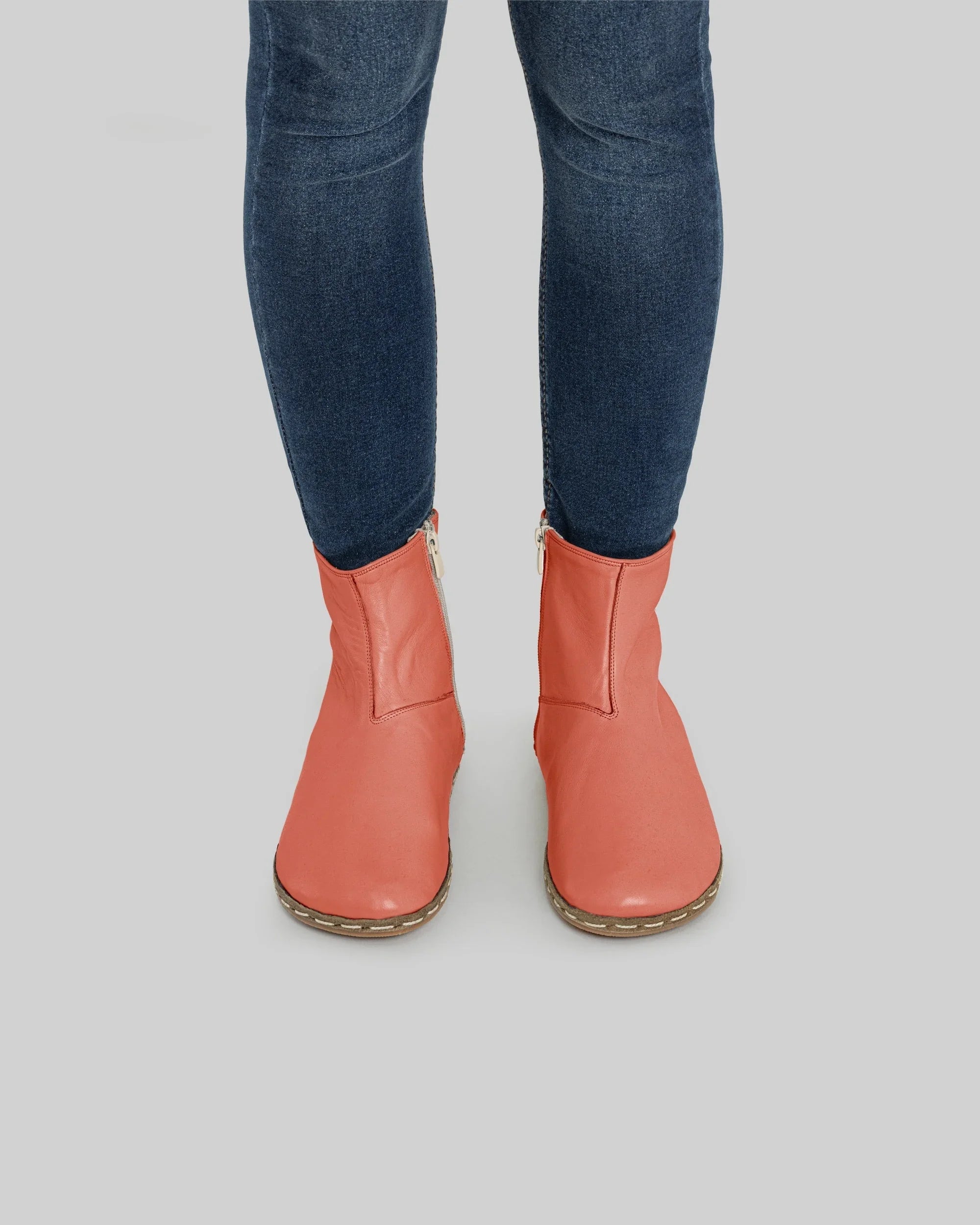 Side view Pomegranate Chelsea Boots - Calf Leather Zero Drop | Bespoky