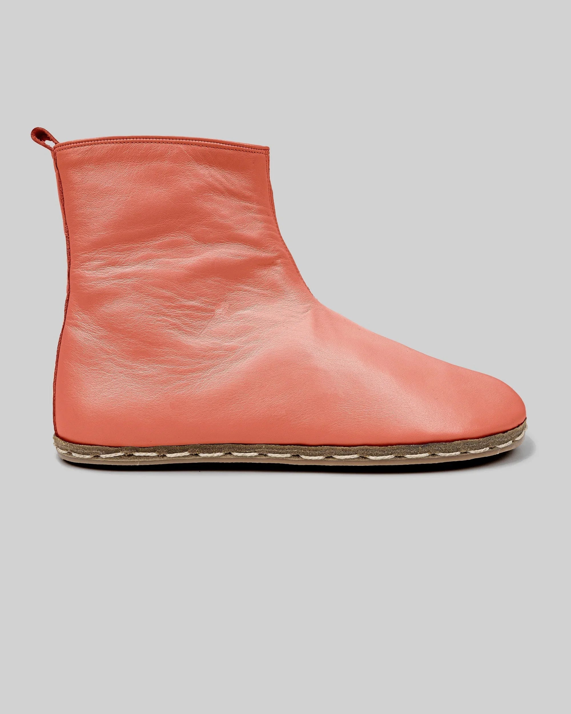 Pair Pomegranate Chelsea Boots - Barefoot Wide Toe Calf Leather | Bespoky