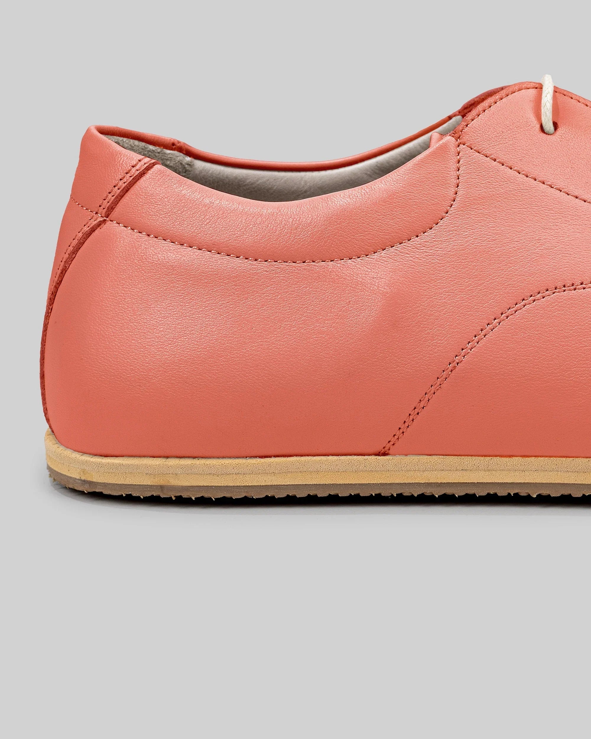 Side view Pomegranate Barefoot Sneaker - Calf Leather Zero Drop | Bespoky