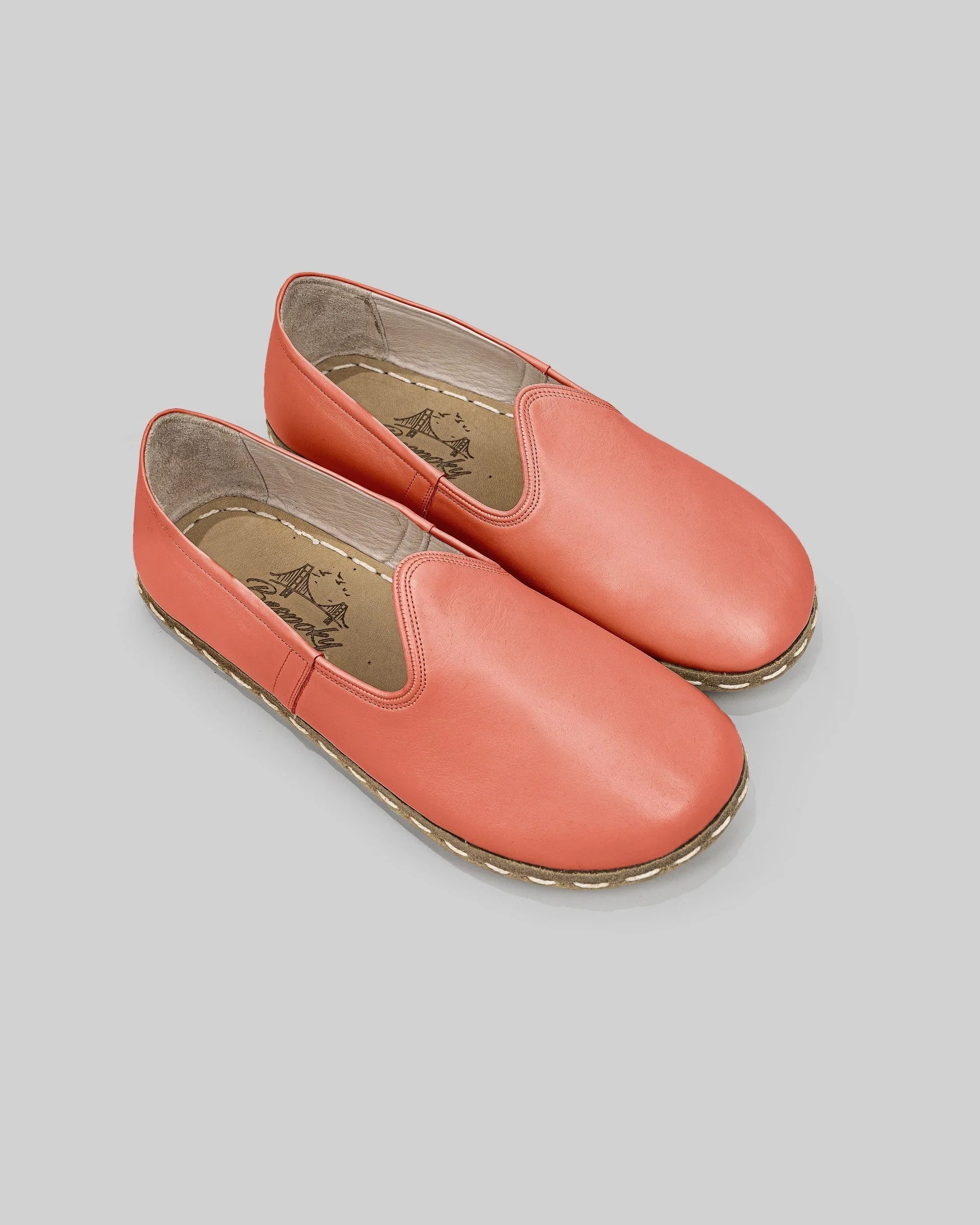 Men's Pomegranate Barefoot Yemeni - Handcrafted Calf Leather Wide Toe Box | Bespoky