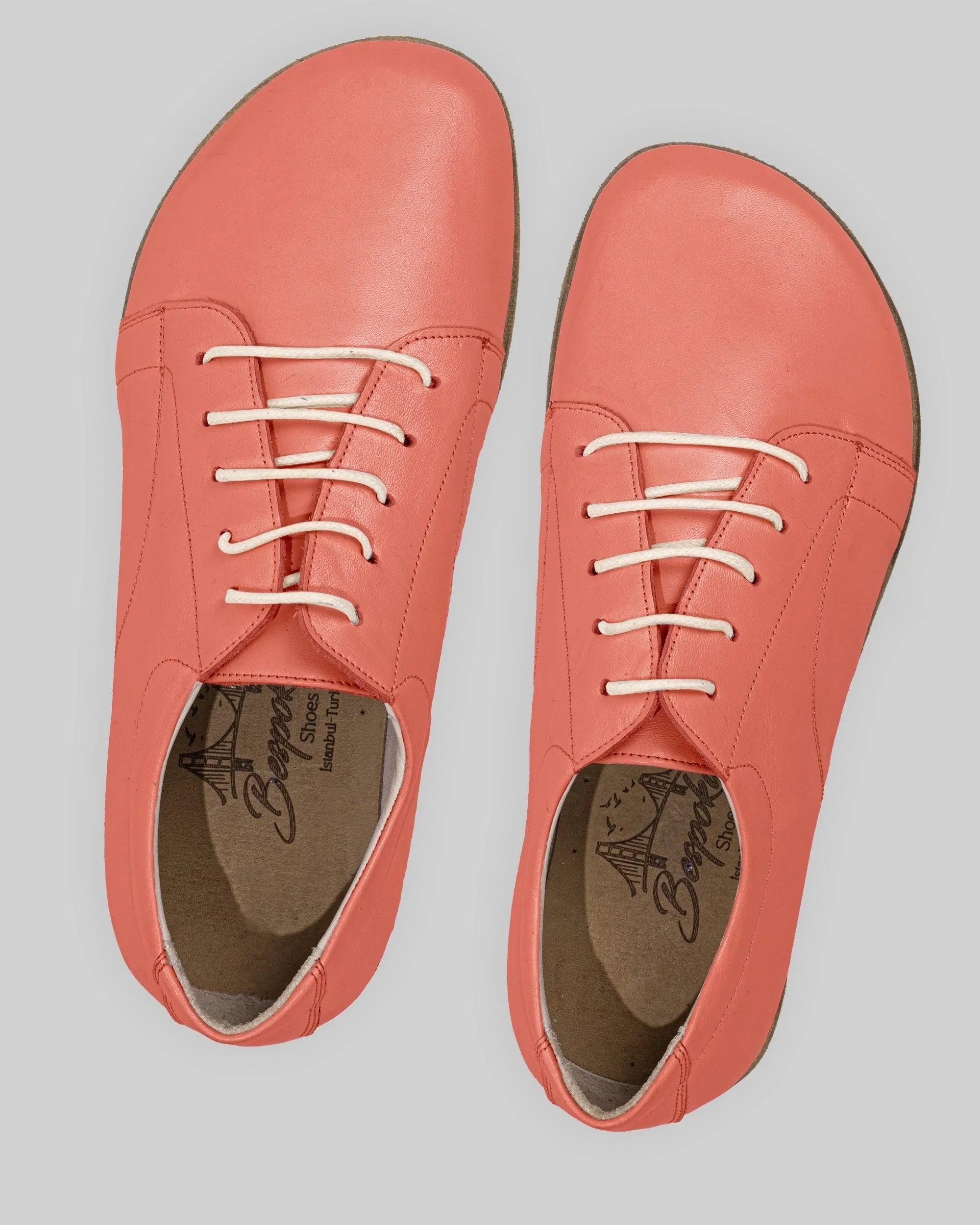 Side view Pomegranate Barefoot Sneaker - Calf Leather Zero Drop | Bespoky