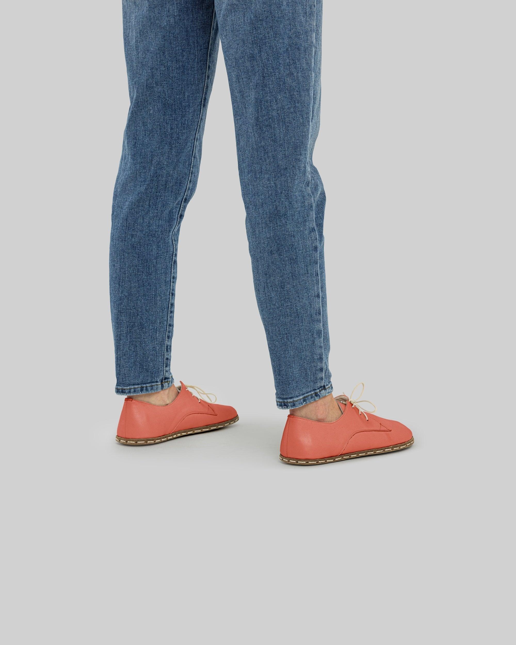 Side view Pomegranate Oxford Shoes - Calf Leather Zero Drop | Bespoky