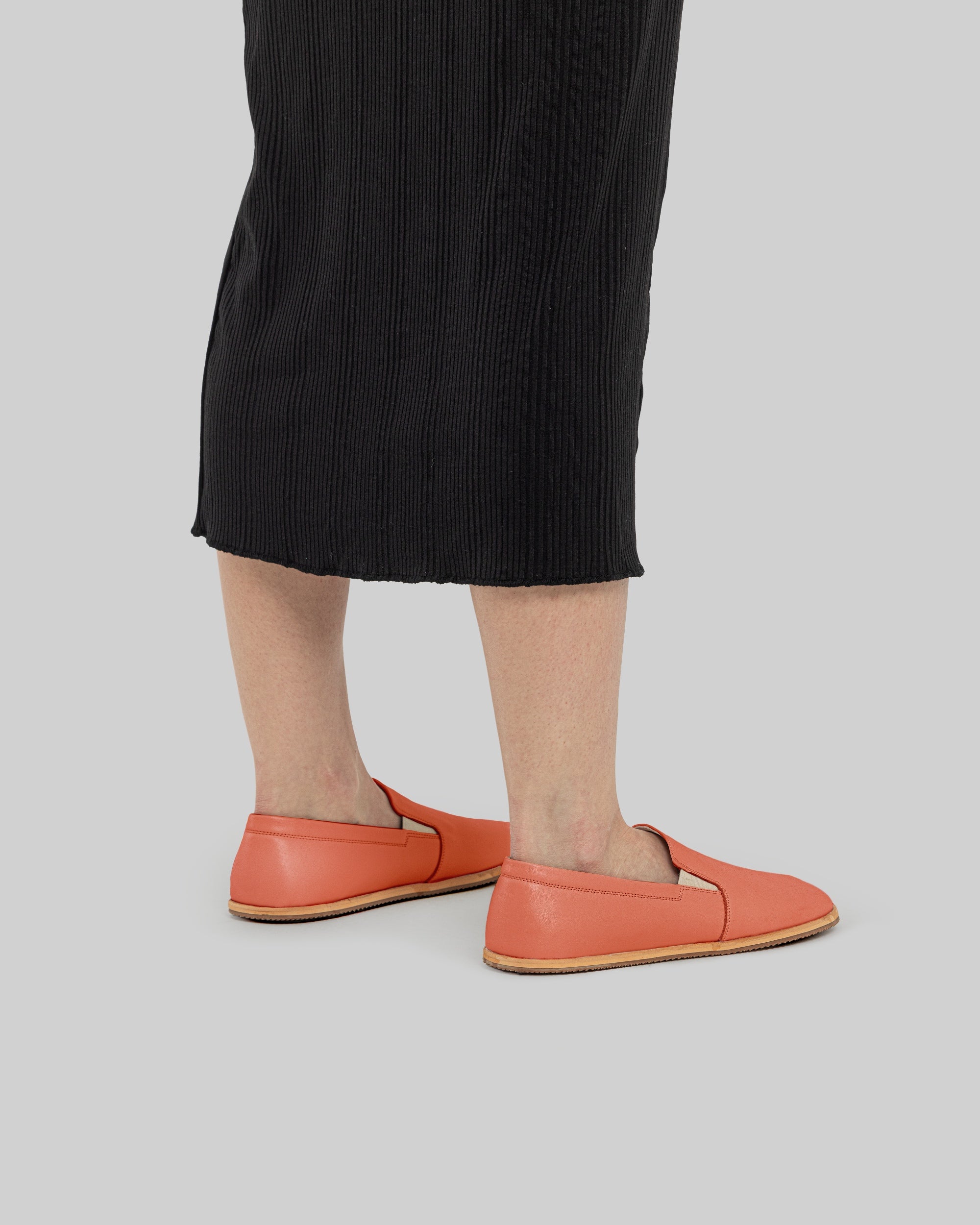 Top view Pomegranate Barefoot Shoes - Handcrafted Calf Leather | Bespoky