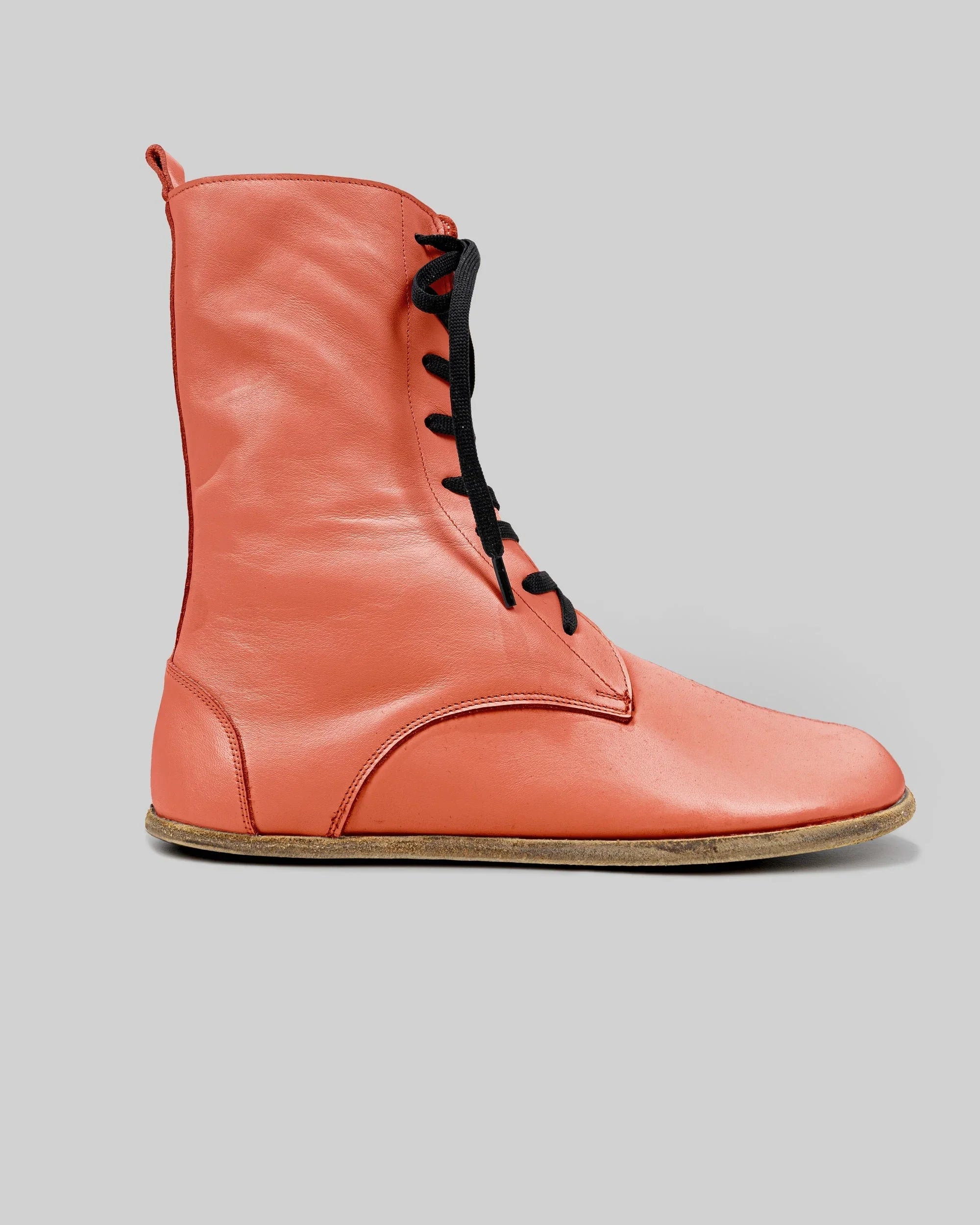 Top view Pomegranate Barefoot Boot - Handcrafted Calf Leather | Bespoky