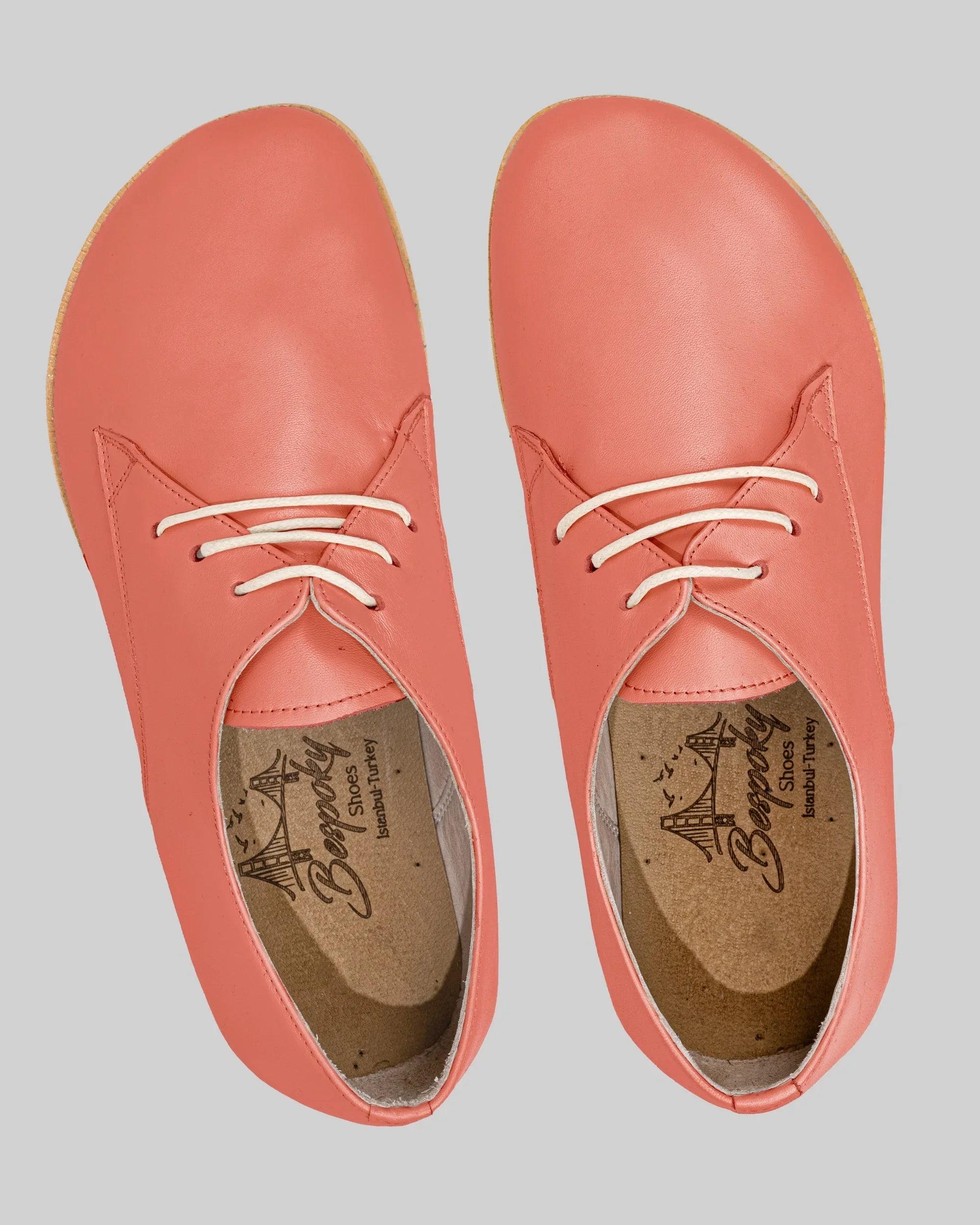Side view Pomegranate Oxford Shoes - Calf Leather Zero Drop | Bespoky