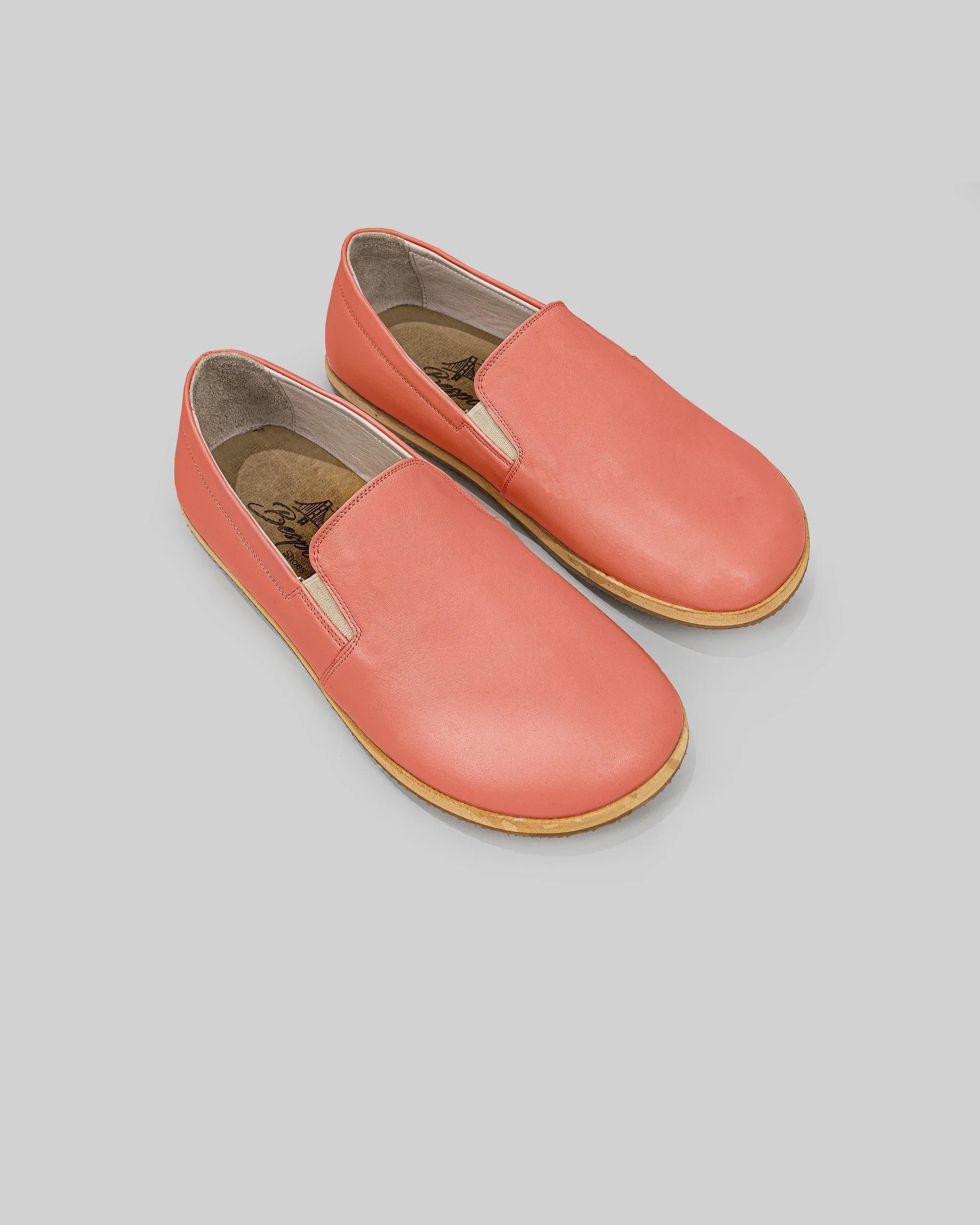 Women's Pomegranate Barefoot Shoes - Handcrafted Calf Leather Wide Toe Box | Bespoky