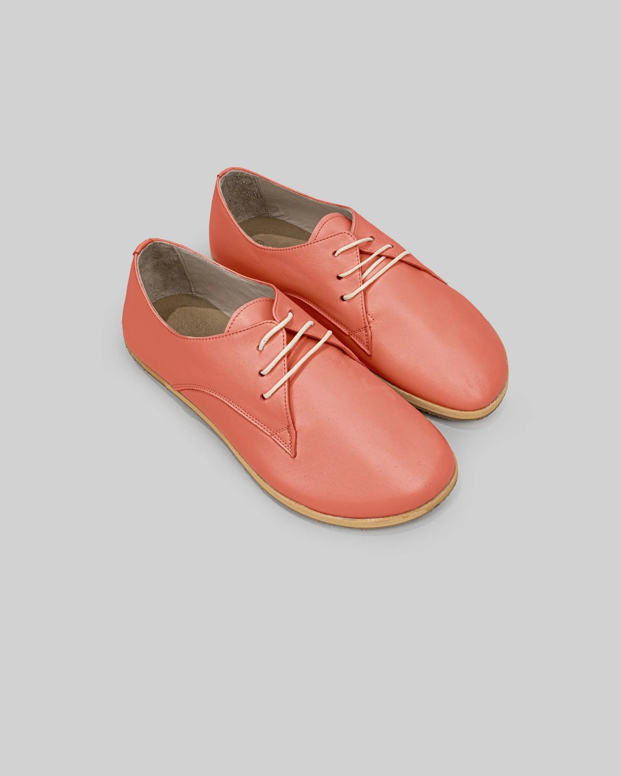 Women's Pomegranate Oxford Shoes - Handcrafted Calf Leather Wide Toe Box | Bespoky