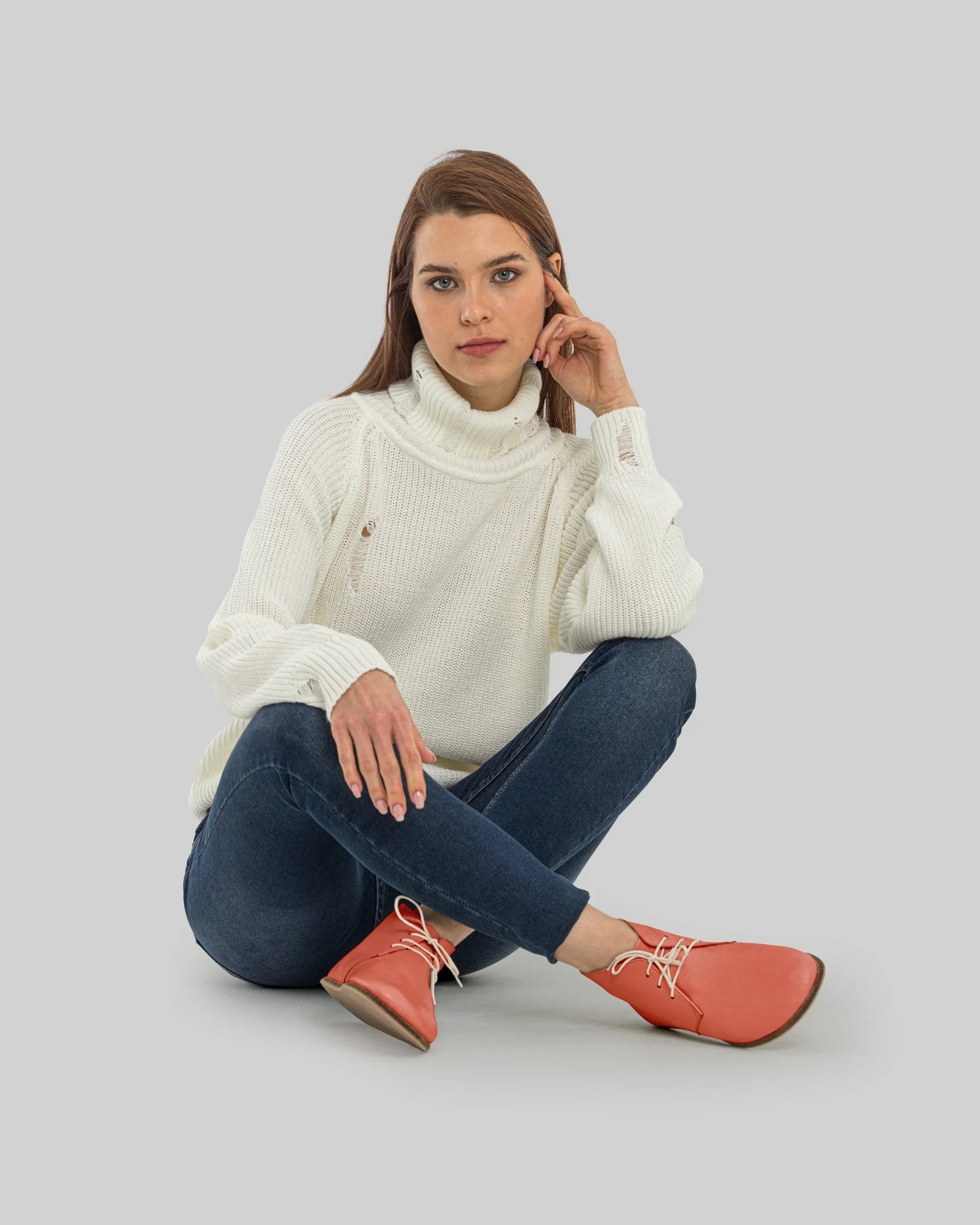 Top view Pomegranate Ankle Boots - Handcrafted Calf Leather | Bespoky