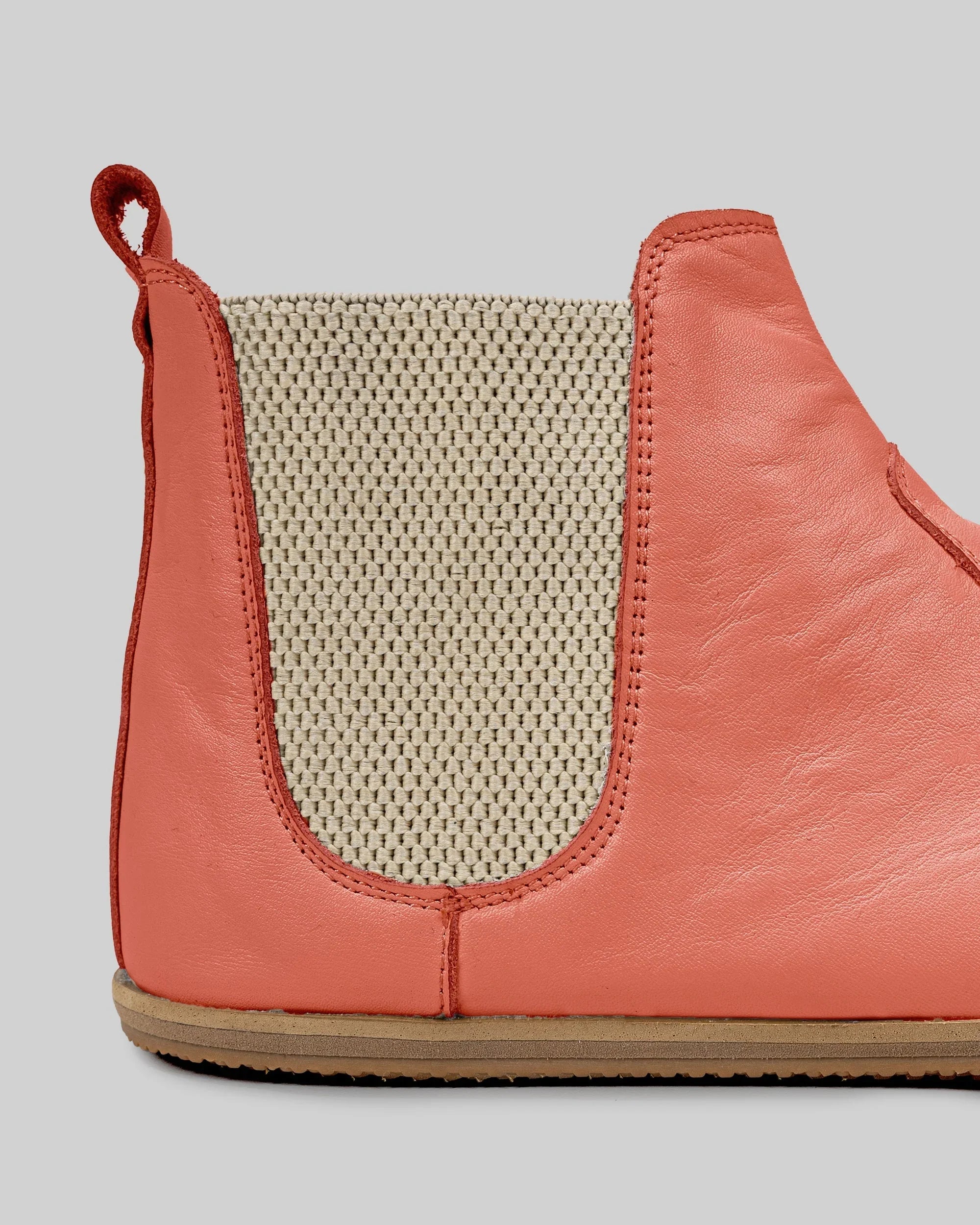 Side view Pomegranate Chelsea Boots - Calf Leather Zero Drop | Bespoky