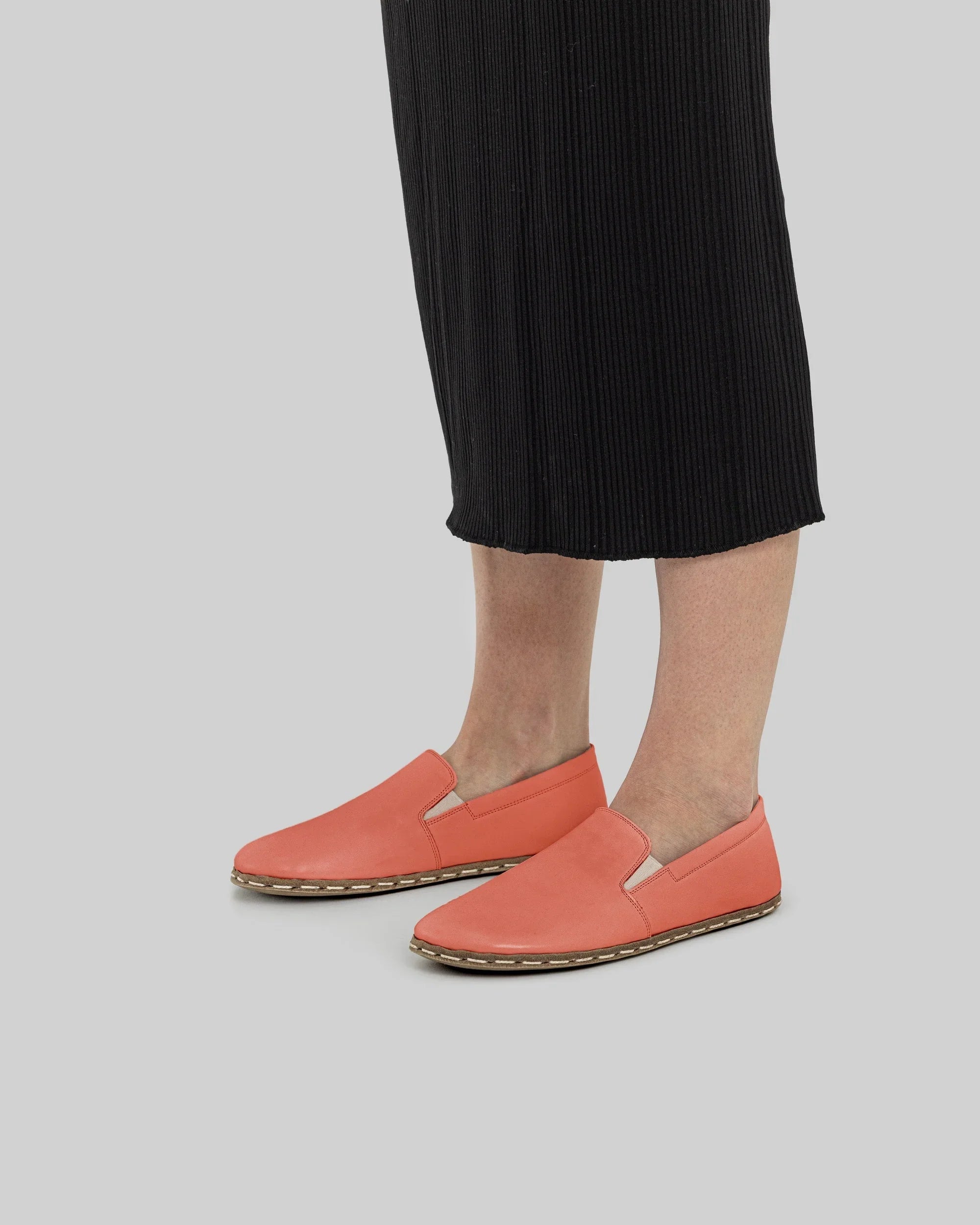 Top view Pomegranate Barefoot Shoes - Handcrafted Calf Leather | Bespoky