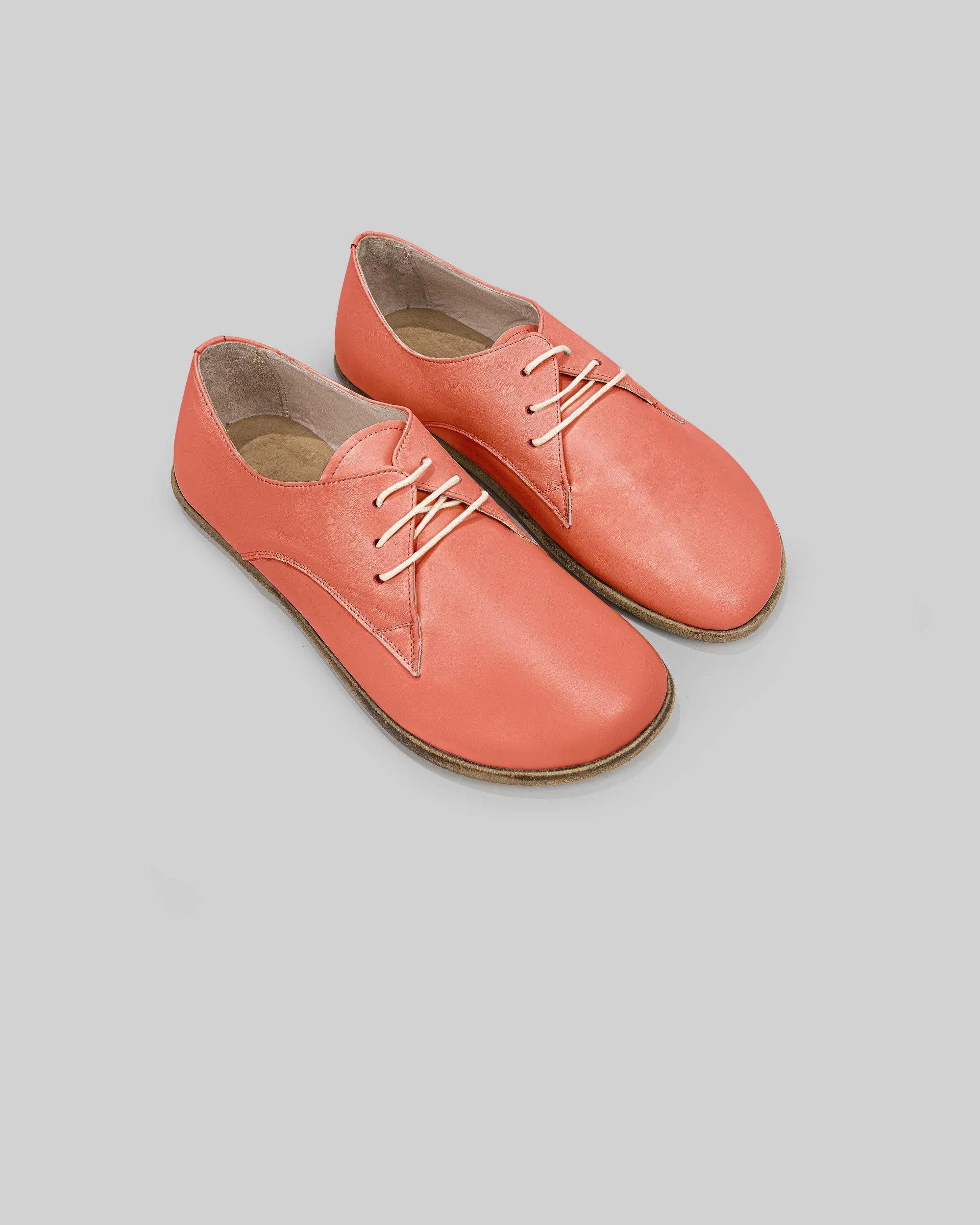 Women's Pomegranate Oxford Shoes - Handcrafted Calf Leather Wide Toe Box | Bespoky