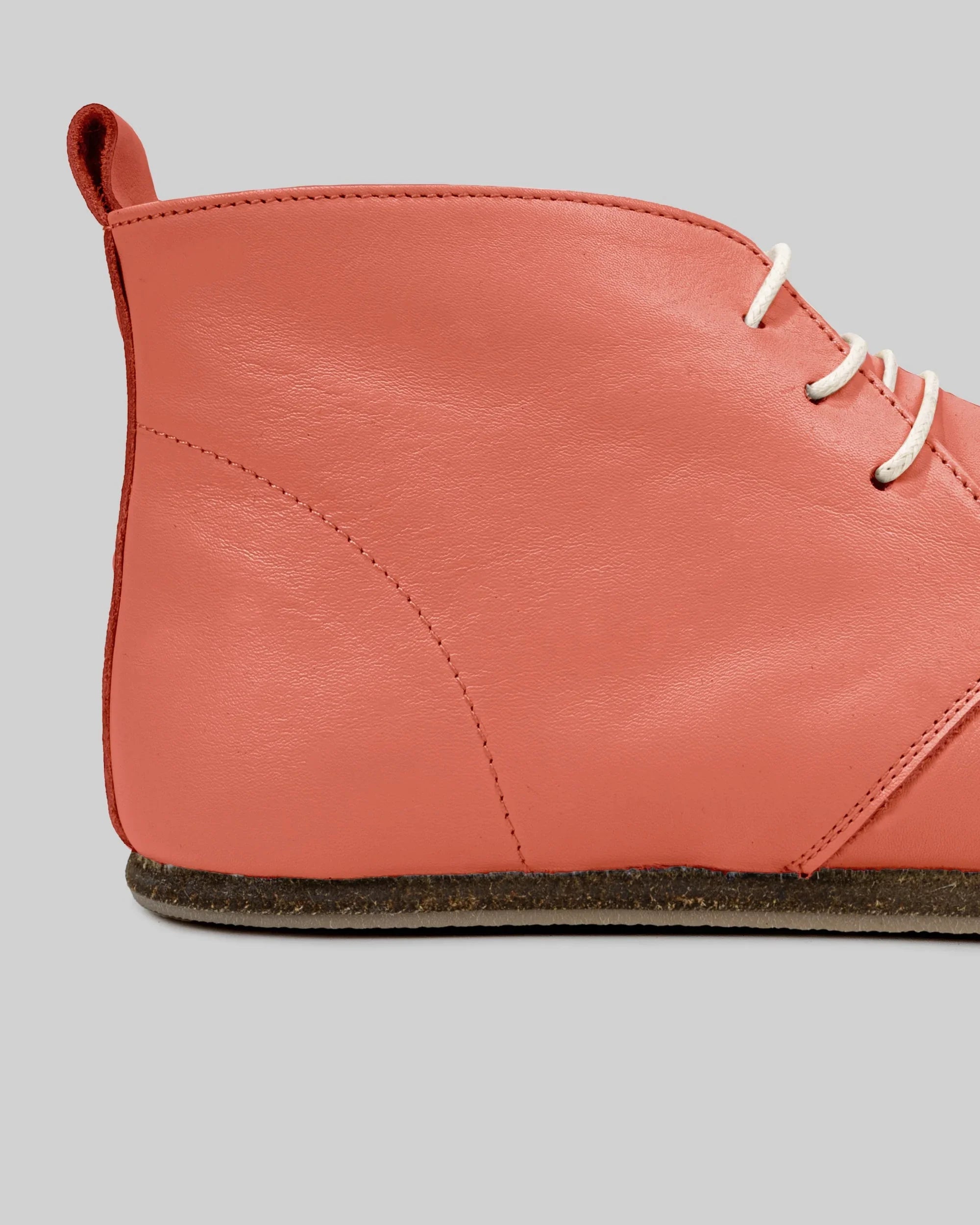 Side view Pomegranate Ankle Boots - Calf Leather Zero Drop | Bespoky