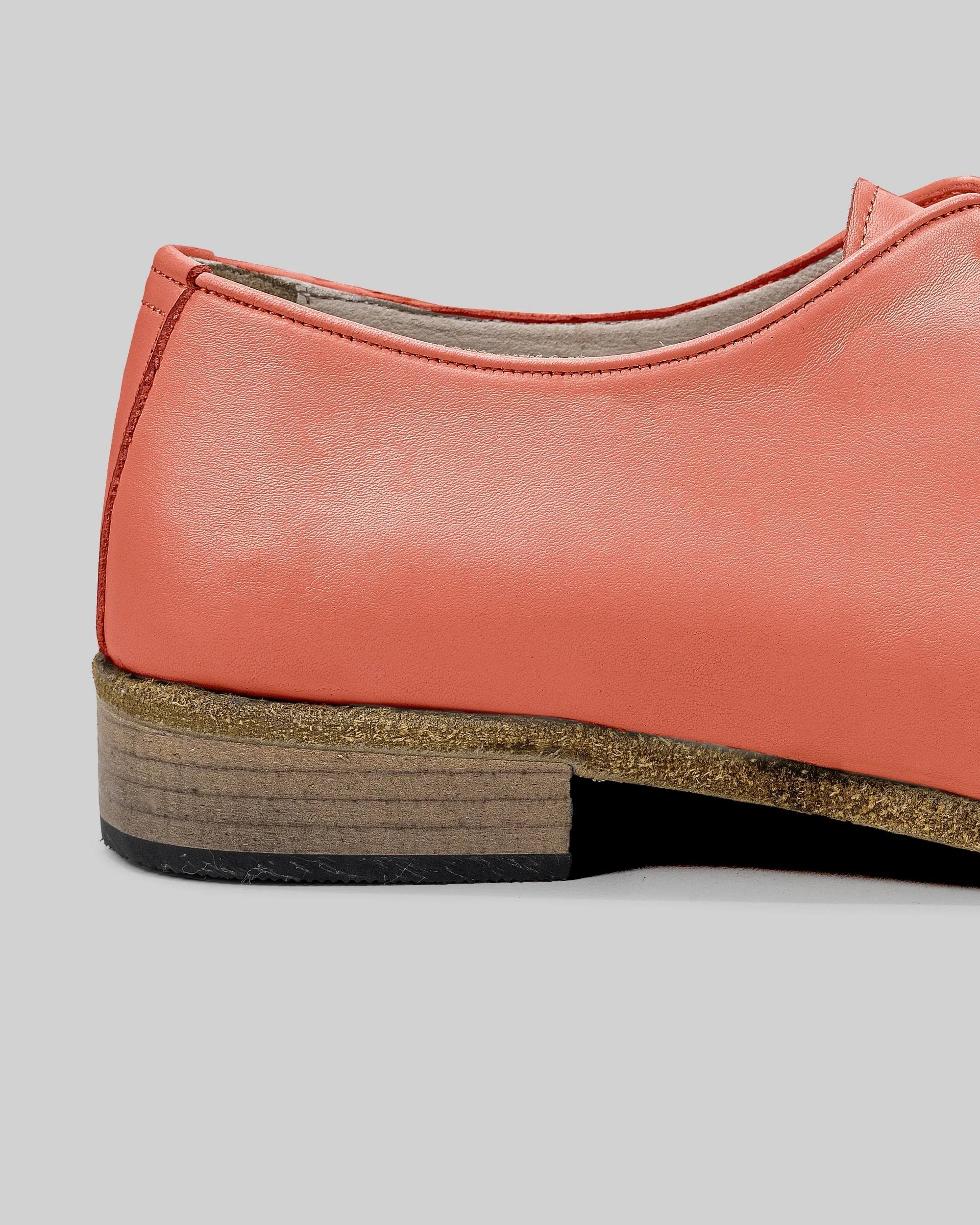 Top view Pomegranate Pointed Toe Oxford - Handcrafted Calf Leather | Bespoky