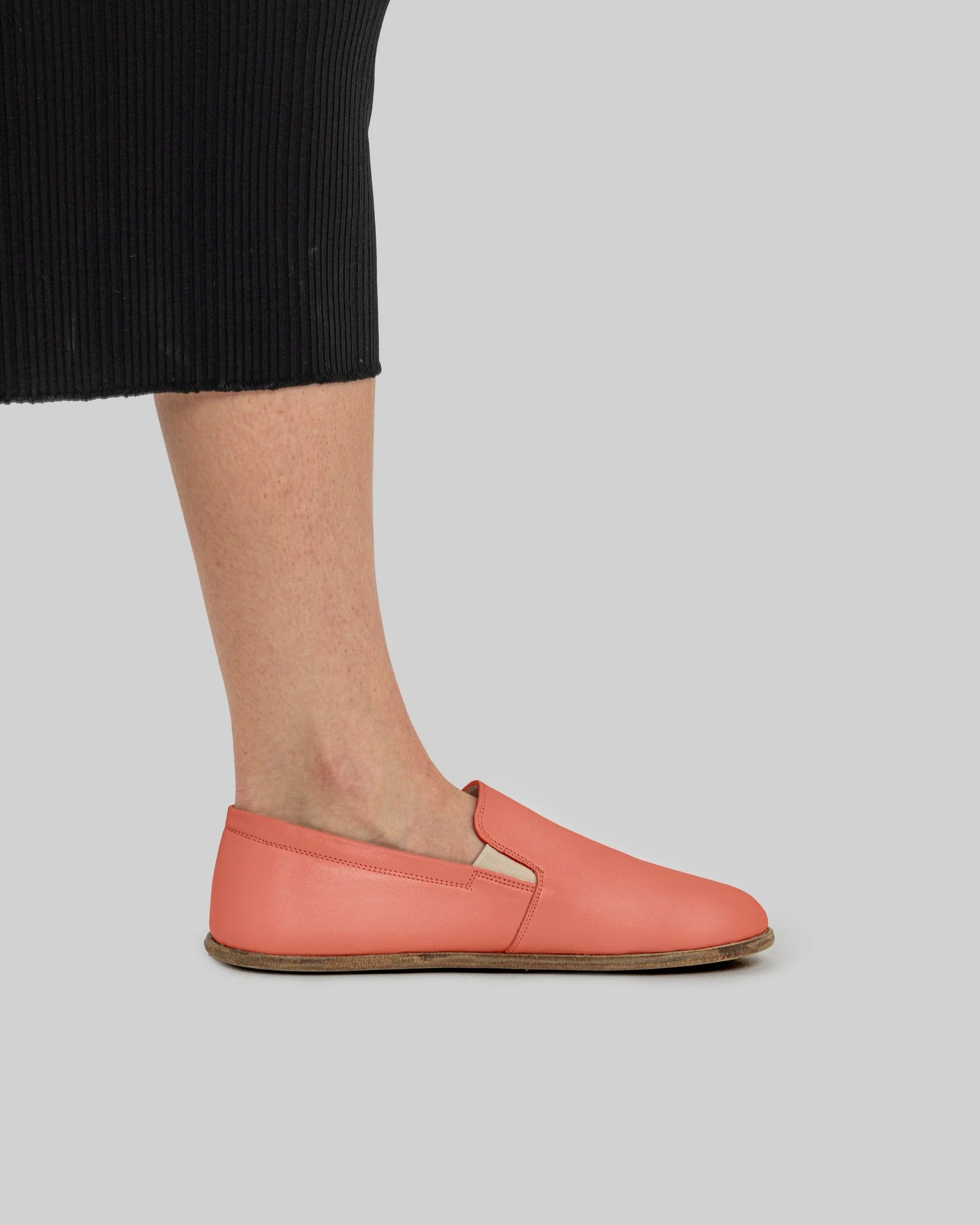 Pair Pomegranate Barefoot Shoes - Barefoot Wide Toe Calf Leather | Bespoky