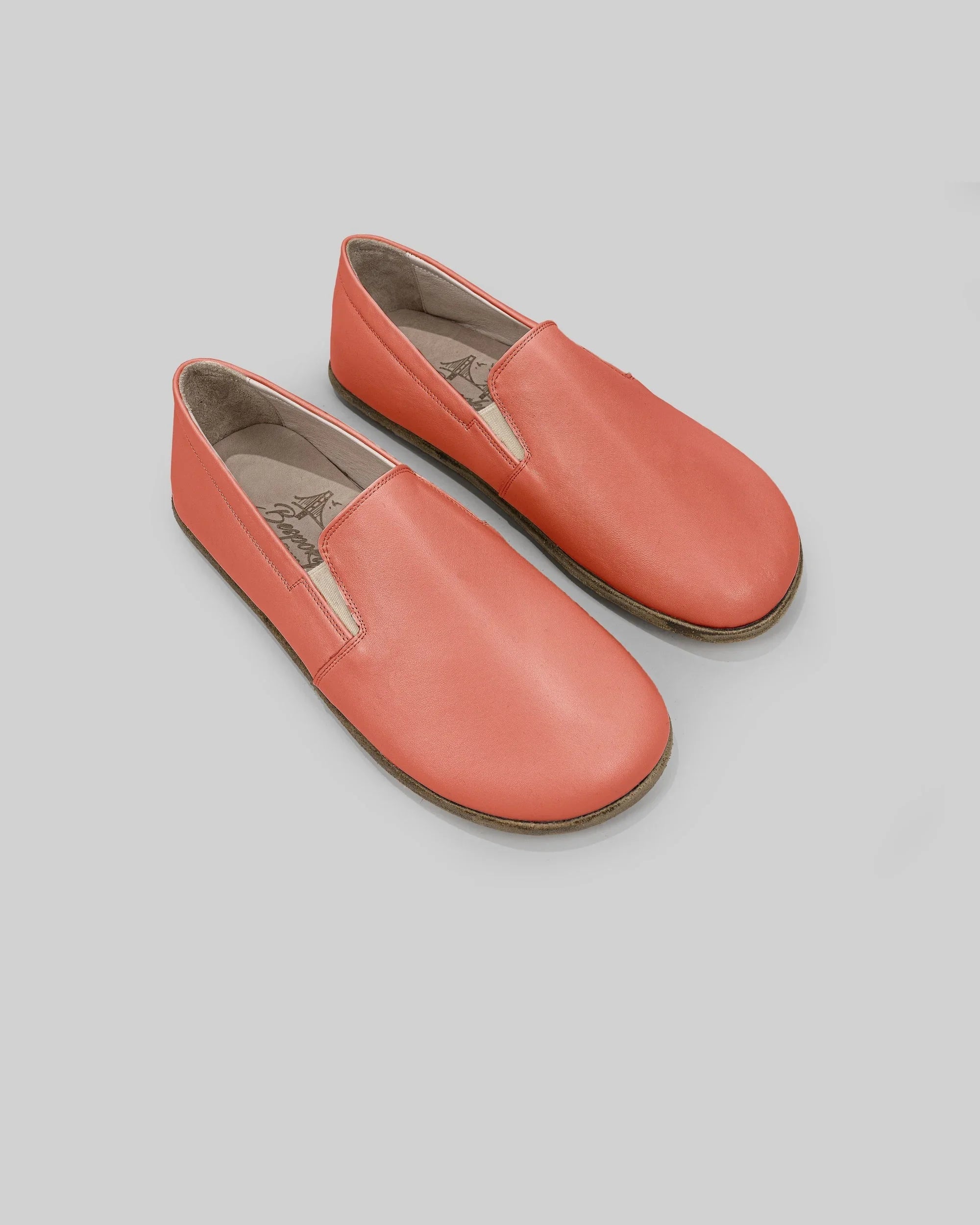 Men's Pomegranate Barefoot Shoes - Handcrafted Calf Leather Wide Toe Box | Bespoky