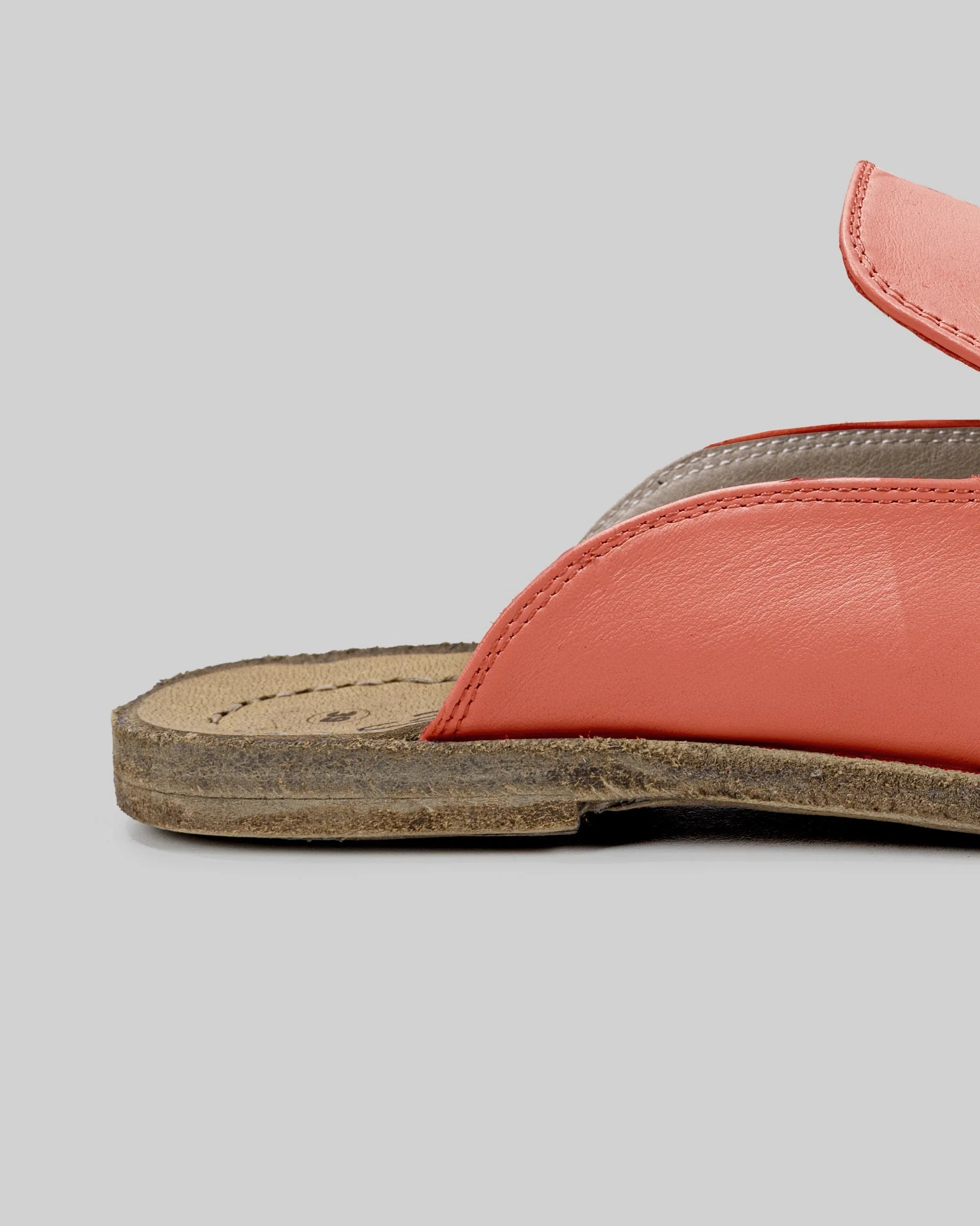 Top view Pomegranate Pointed Toe Mules - Handcrafted Calf Leather | Bespoky