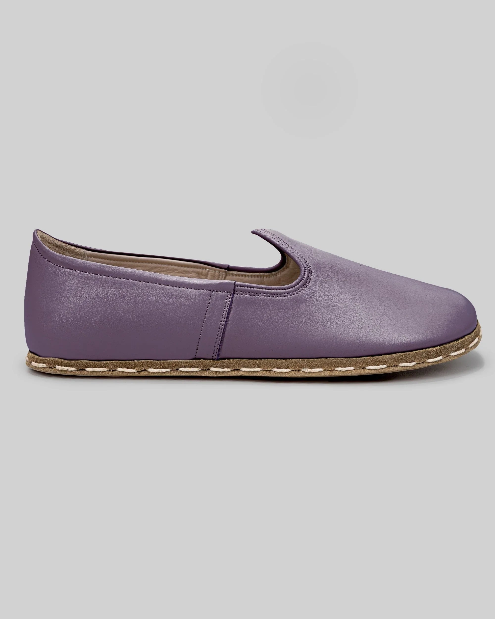 Pair Purple Barefoot Yemeni - Barefoot Wide Toe Calf Leather | Bespoky