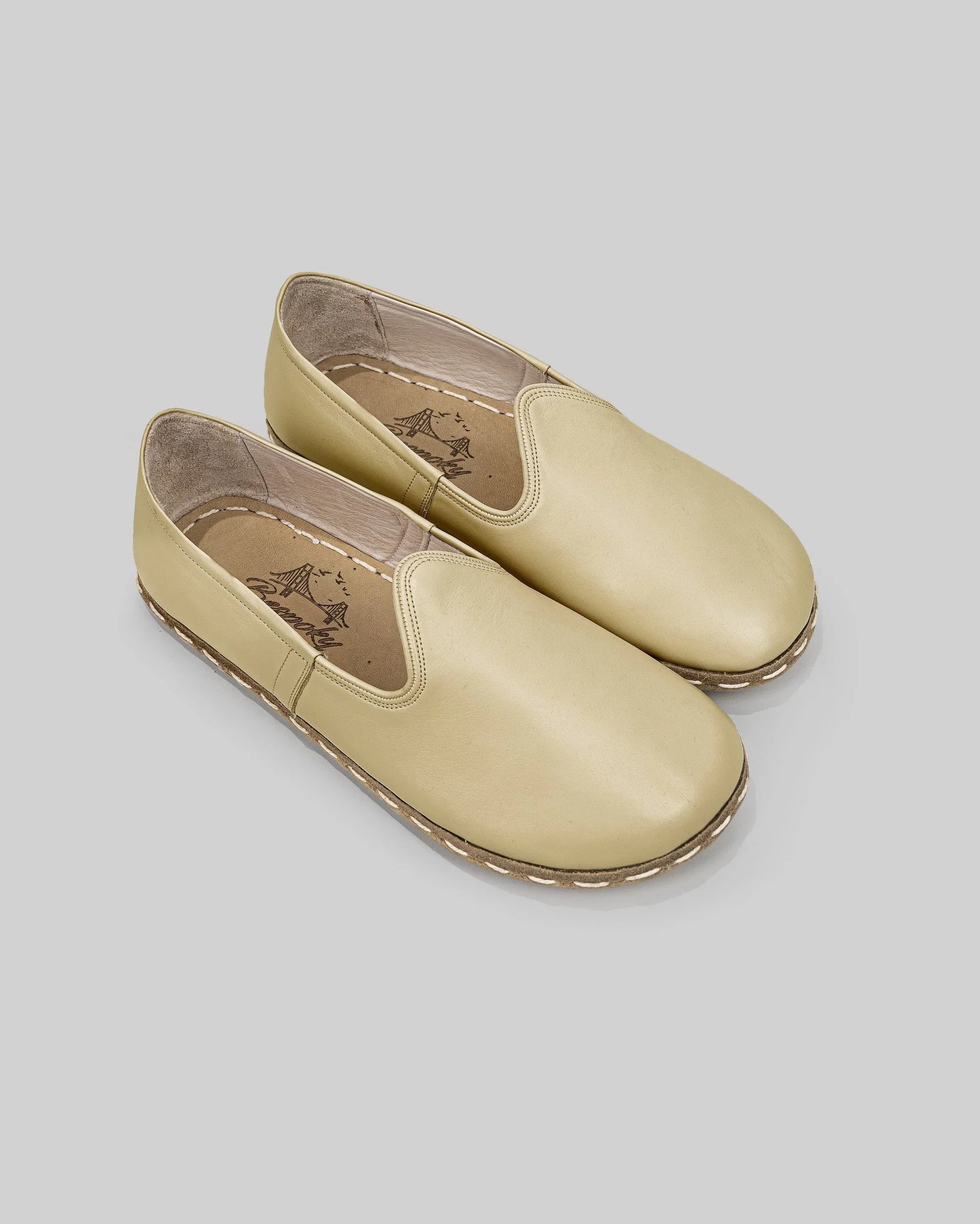 Women's Yellow Barefoot Yemeni - Handcrafted Calf Leather Wide Toe Box | Bespoky