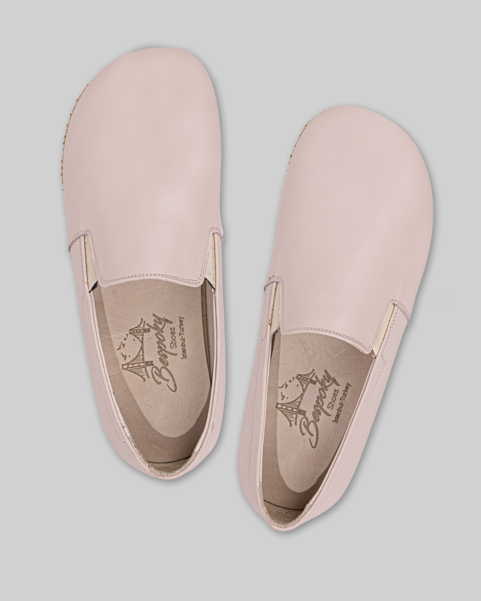 Side view Pink Barefoot Shoes - Calf Leather Zero Drop | Bespoky