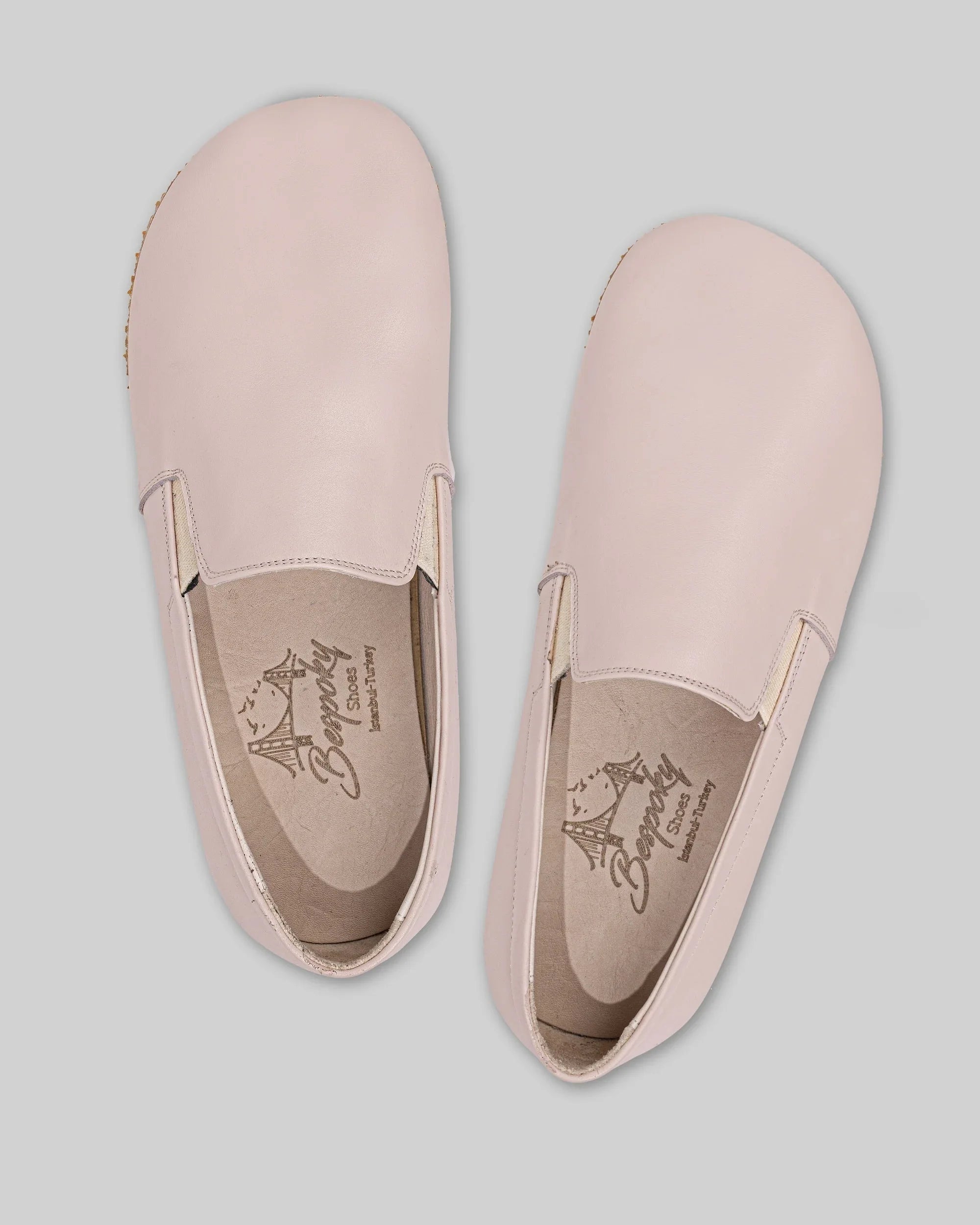 Side view Pink Barefoot Shoes - Calf Leather Zero Drop | Bespoky