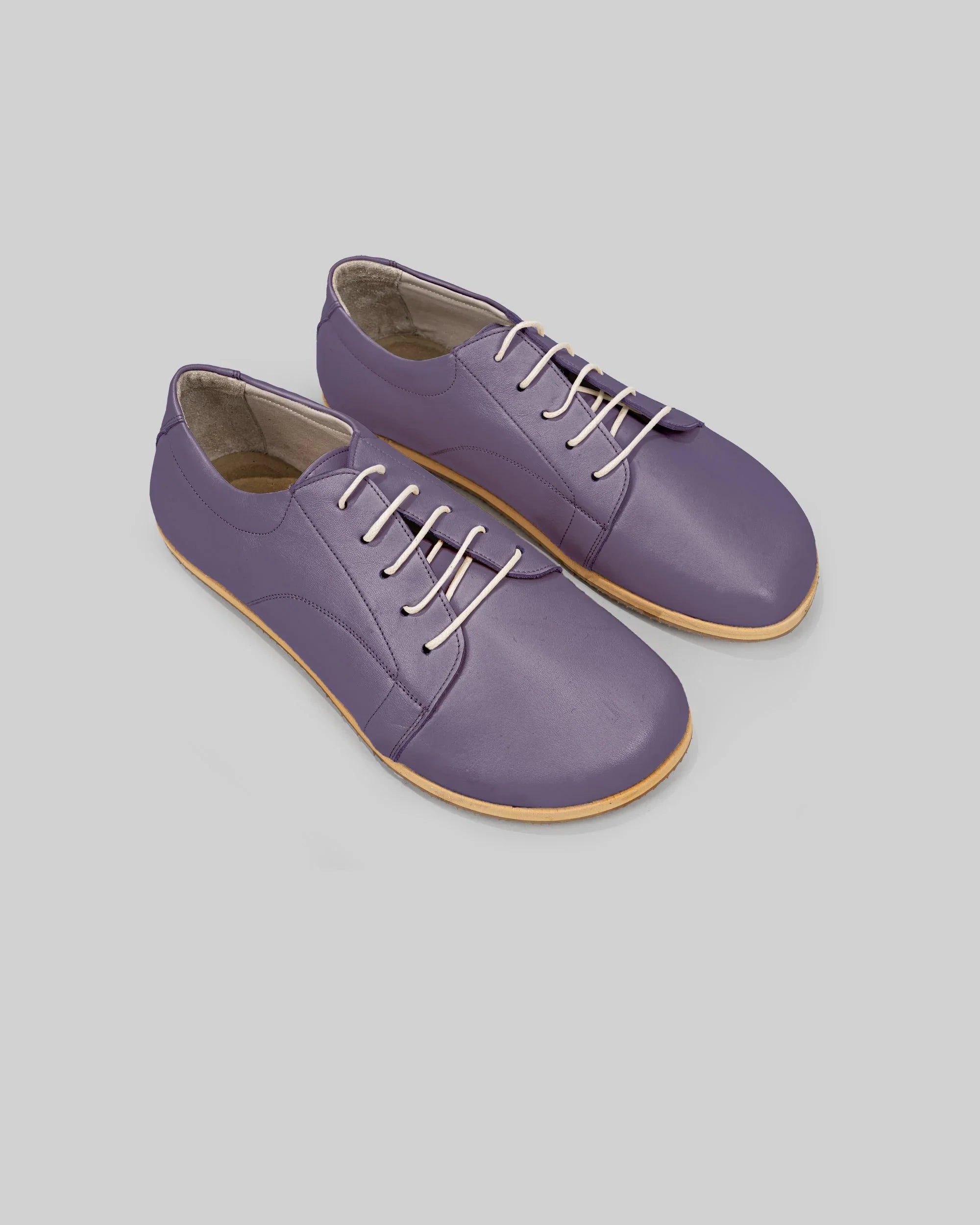 Women's Purple Barefoot Sneaker - Handcrafted Calf Leather Wide Toe Box | Bespoky