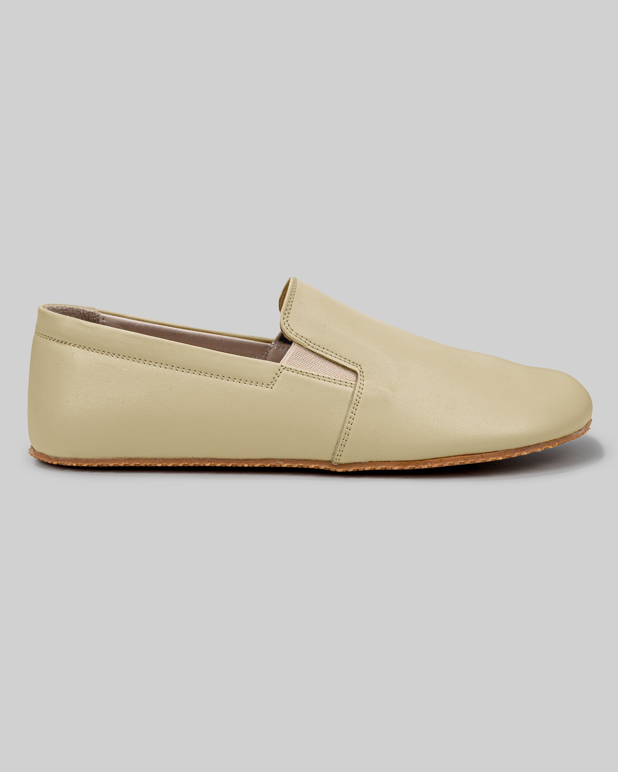 Detail Yellow Barefoot Shoes - Handcrafted Calf Leather Turkey | Bespoky