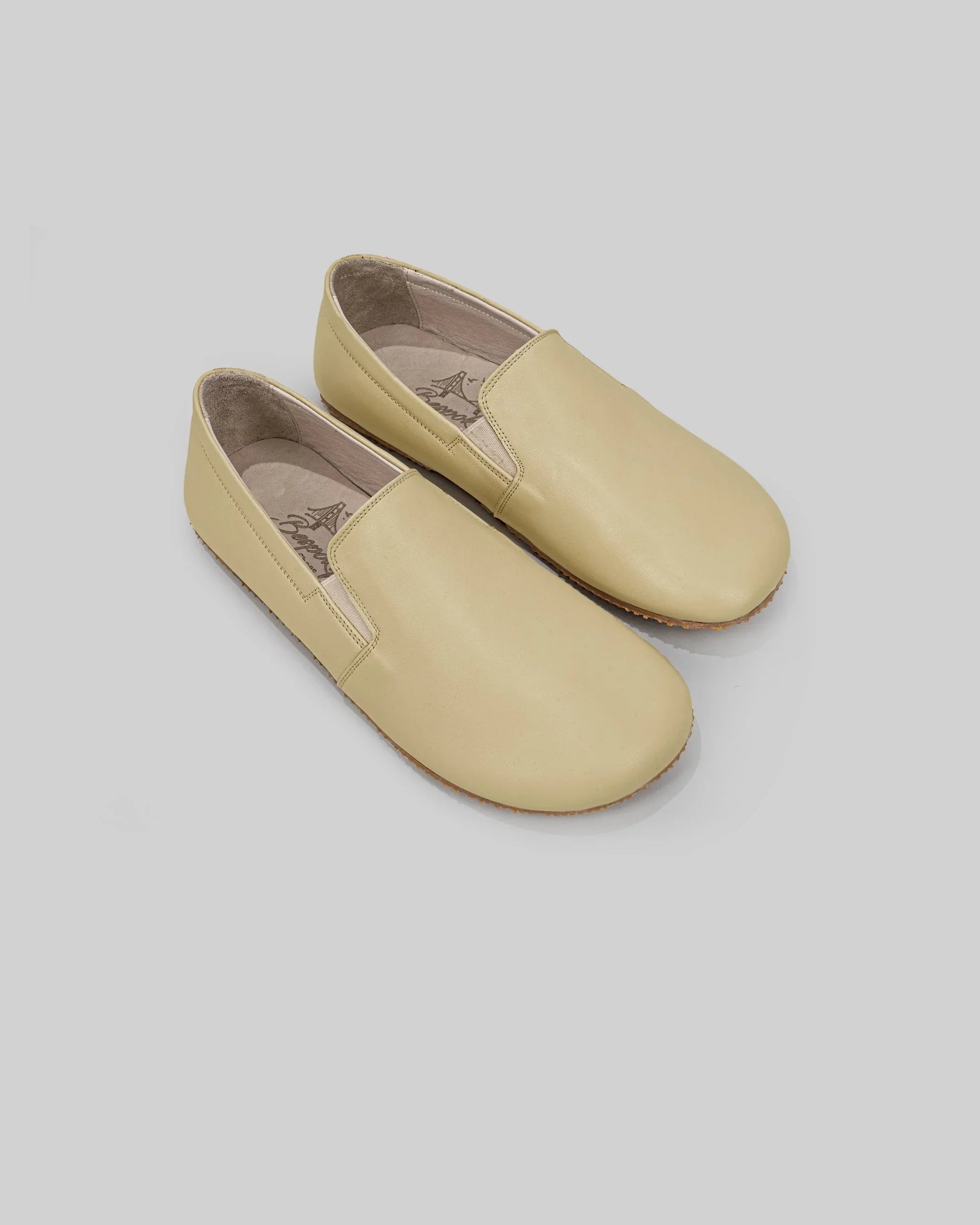 Men's Yellow Barefoot Shoes - Handcrafted Calf Leather Wide Toe Box | Bespoky