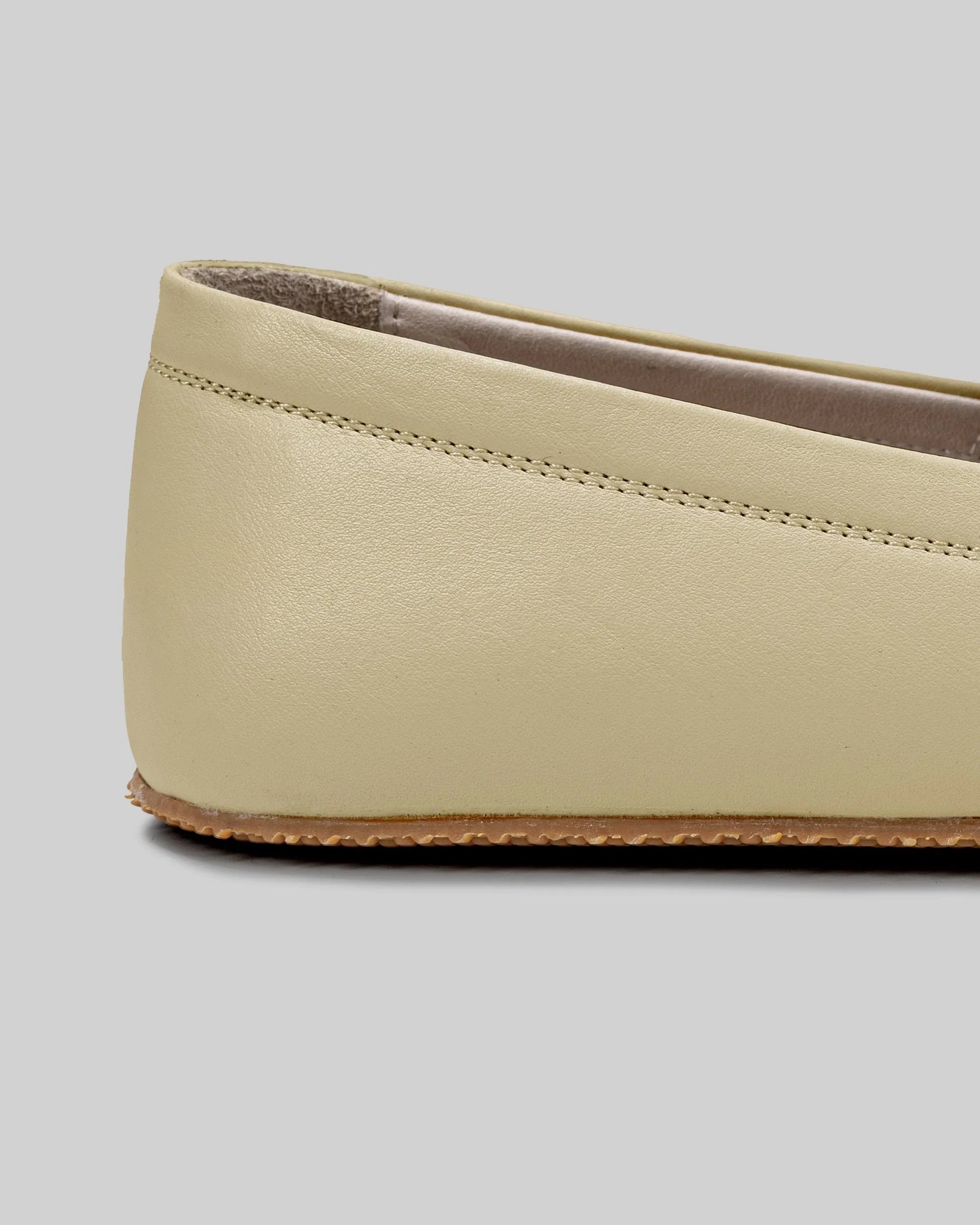 Top view Yellow Barefoot Shoes - Handcrafted Calf Leather | Bespoky