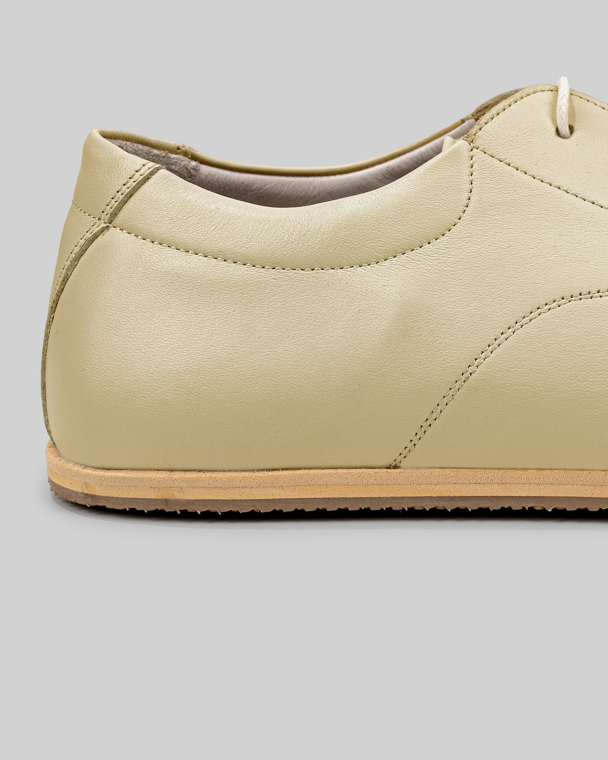 Top view Yellow Barefoot Sneaker - Handcrafted Calf Leather | Bespoky