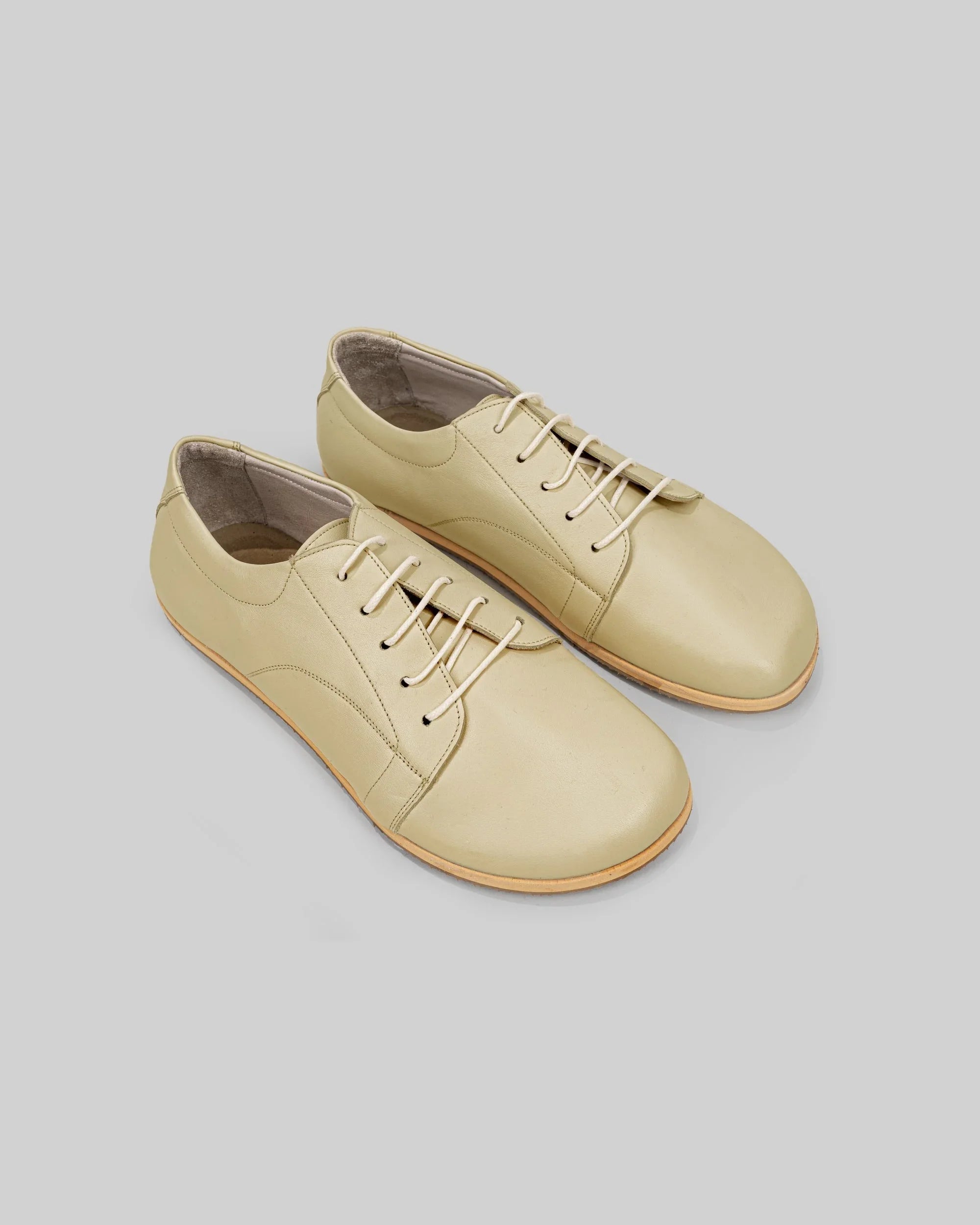 Men's Yellow Barefoot Sneaker - Handcrafted Calf Leather Wide Toe Box | Bespoky