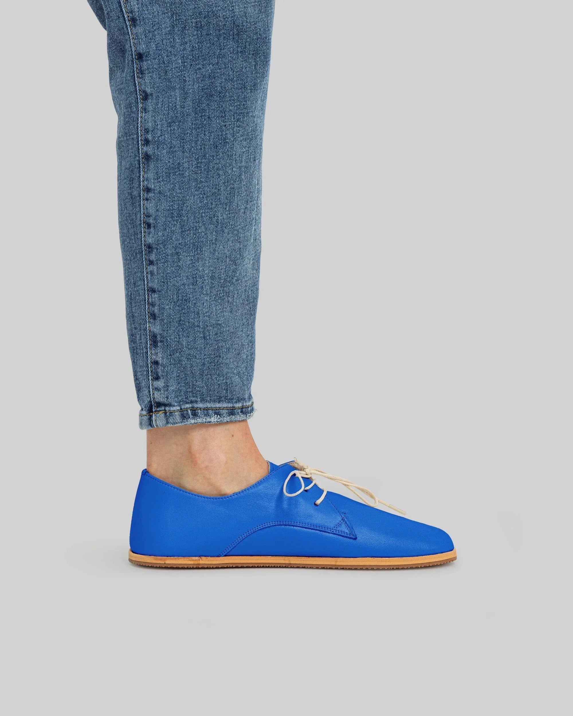 Back view Blue Oxford Shoes - Calf Leather Handcrafted | Bespoky
