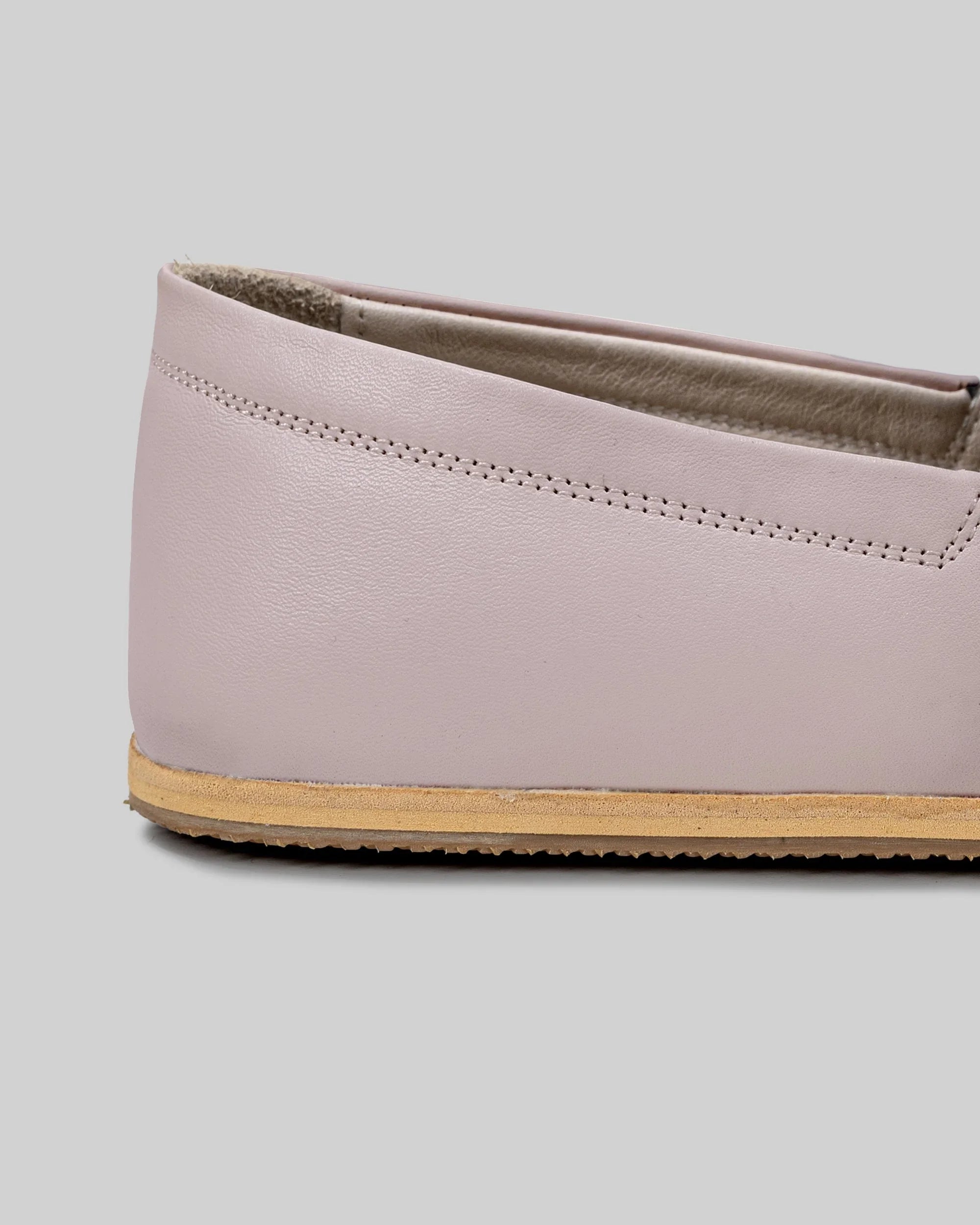 Detail Pink Barefoot Shoes - Handcrafted Calf Leather Turkey | Bespoky