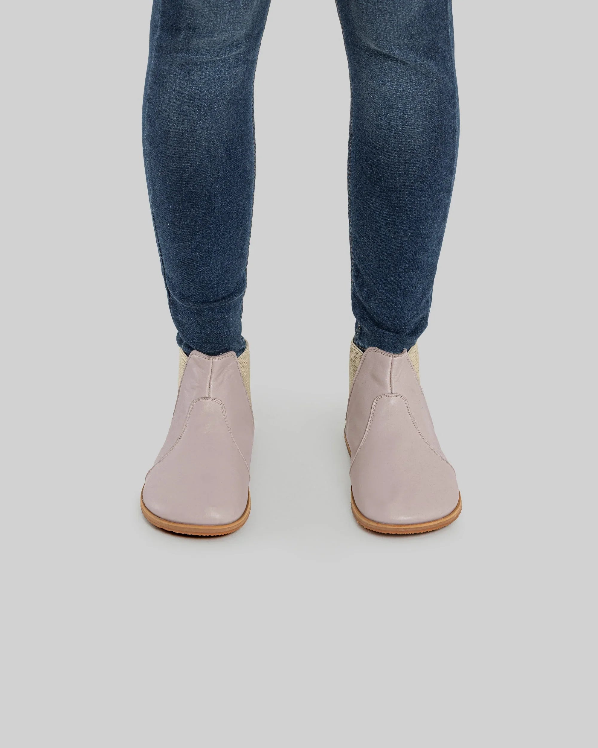 Side view Pink Chelsea Boots - Calf Leather Zero Drop | Bespoky