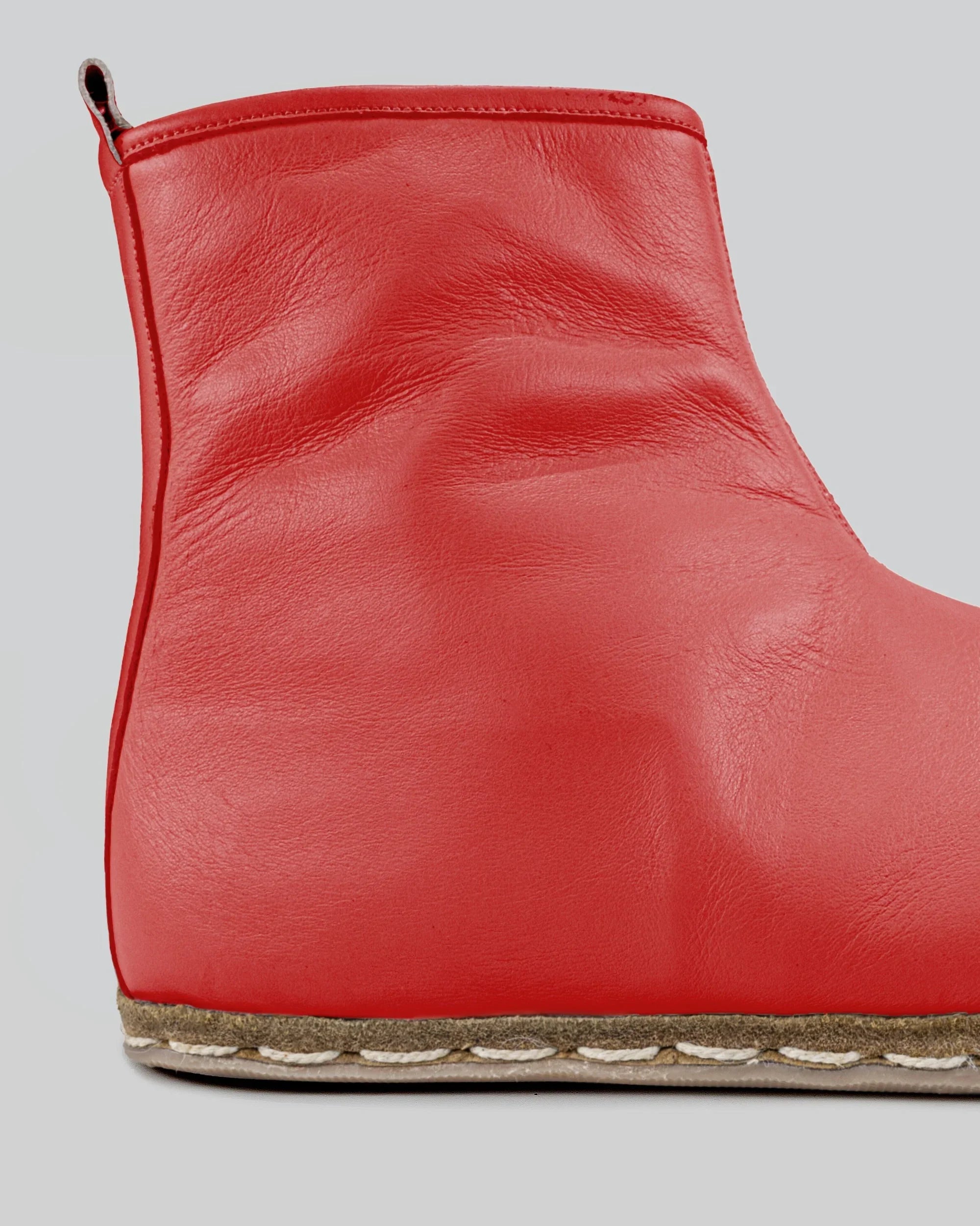 Top view Red Chelsea Boots - Handcrafted Calf Leather | Bespoky